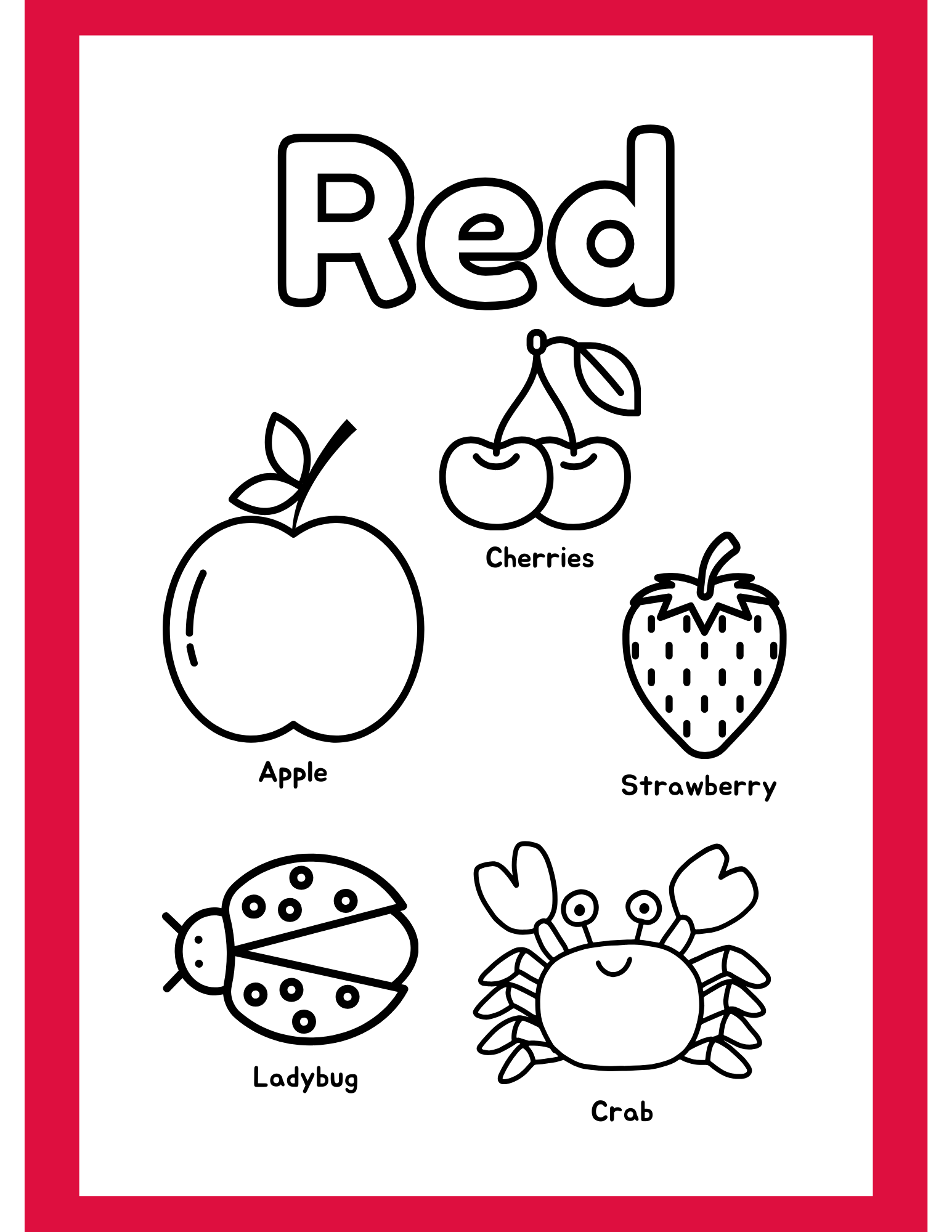 Learn Colors Learn Colors For Kids Learning Colors For Toddler Learn Colors Baby Learn Basic Colors Free Printables Red Things Blue Things Green Things Yellow Things Purple Things Orange