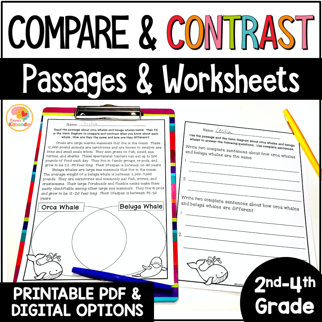 Compare And Contrast Passages And Graphic Organizers Worksheets Made By Teachers Compare And Contrast Passages And Graphic Organizers Worksheets Made By Teachers