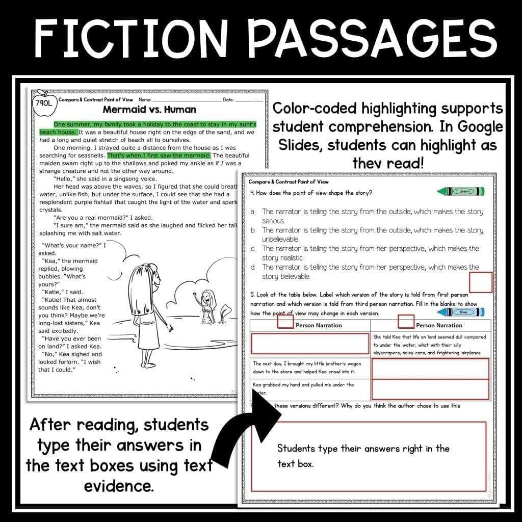 4th Grade Point Of View Activities Point Of View Task Cards Distance Learning Rockin Resources