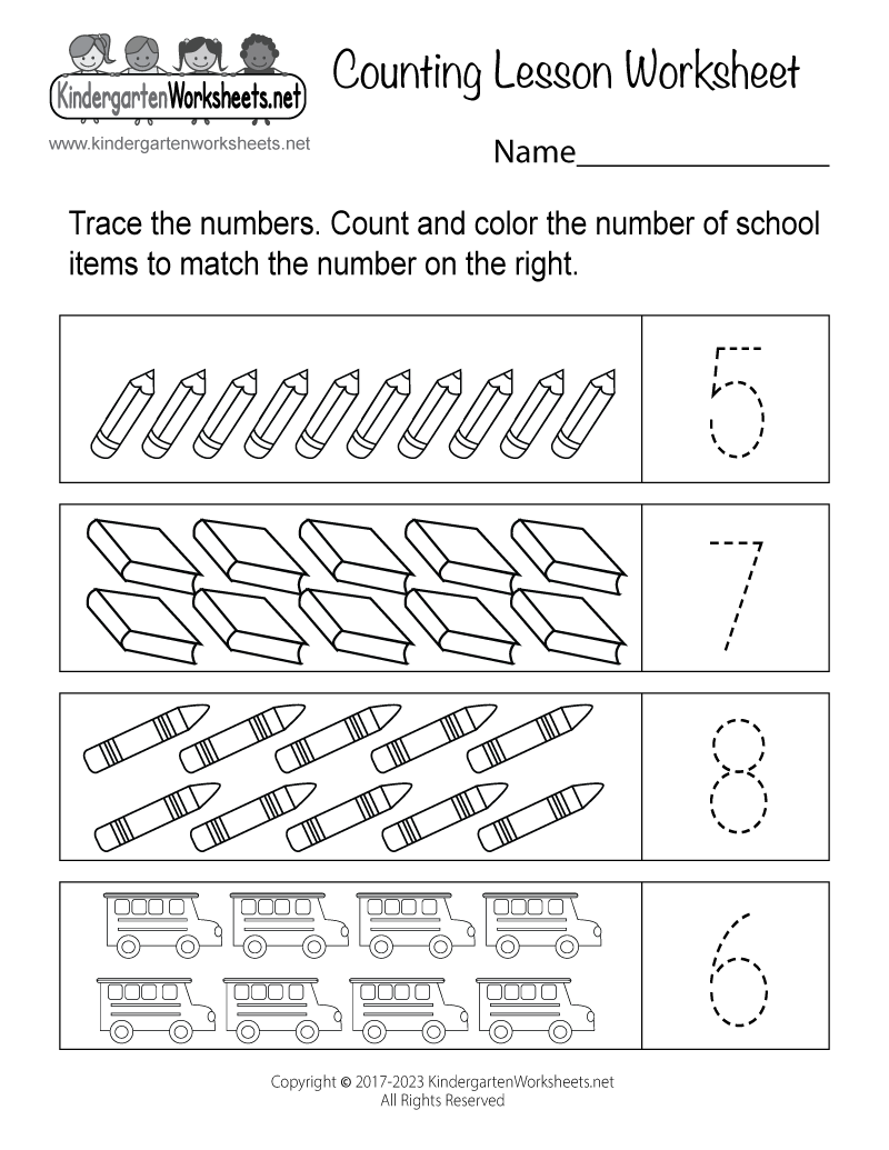 Counting Lesson Worksheet Free Printable Digital PDF Counting Lesson Worksheet Free Printable Digital PDF