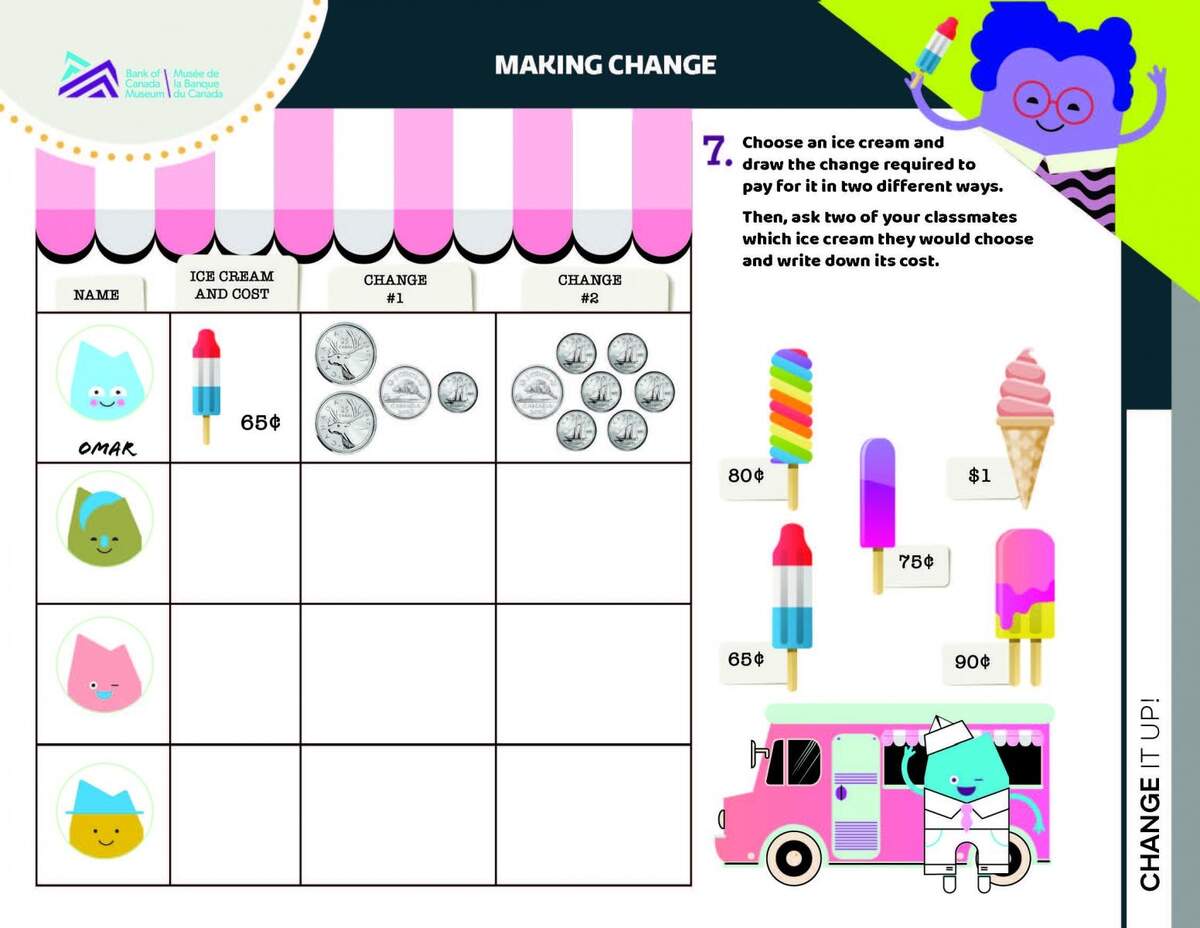 Counting Money And Making Change Bank Of Canada Museum Counting Money Worksheets Money Math Free Printables Lettering SVG Files Tools Apps