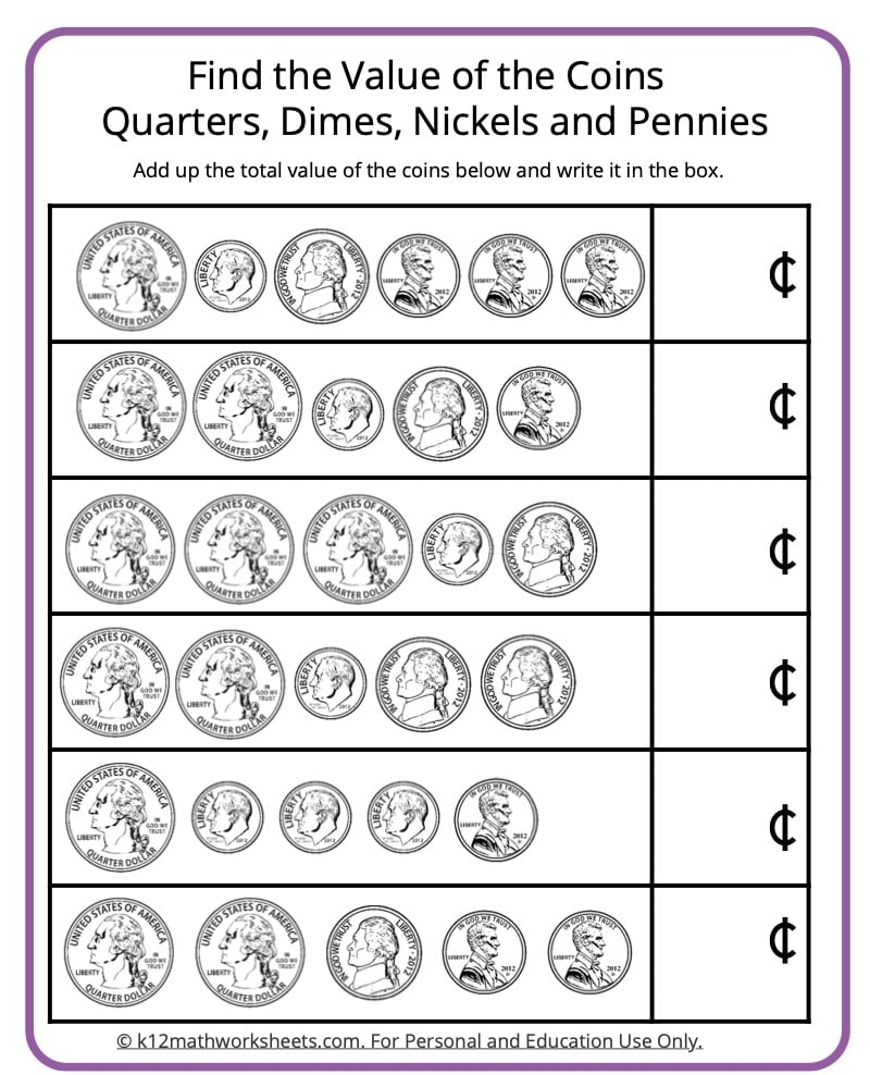 Counting Money Worksheets Counting Money Worksheets
