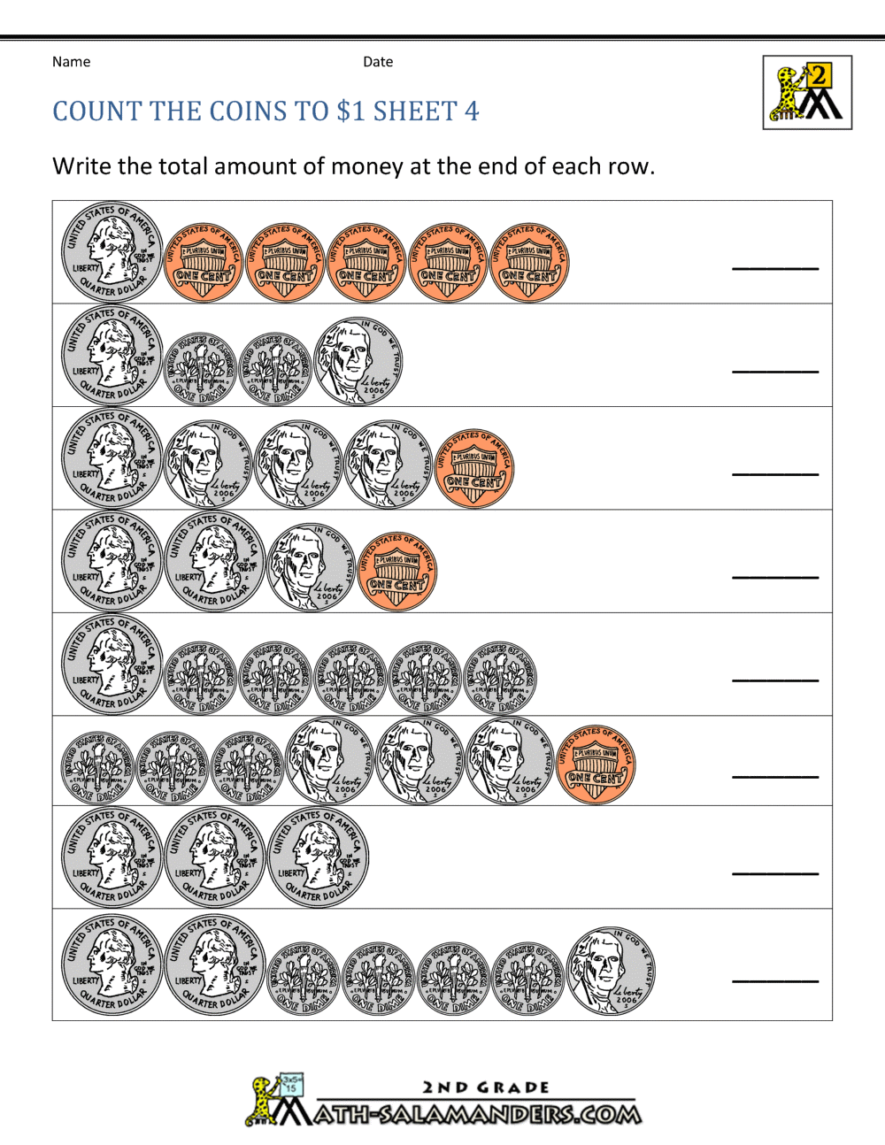 Counting Money Worksheets Up To 1 Money Worksheets 3rd Grade Money Challenges