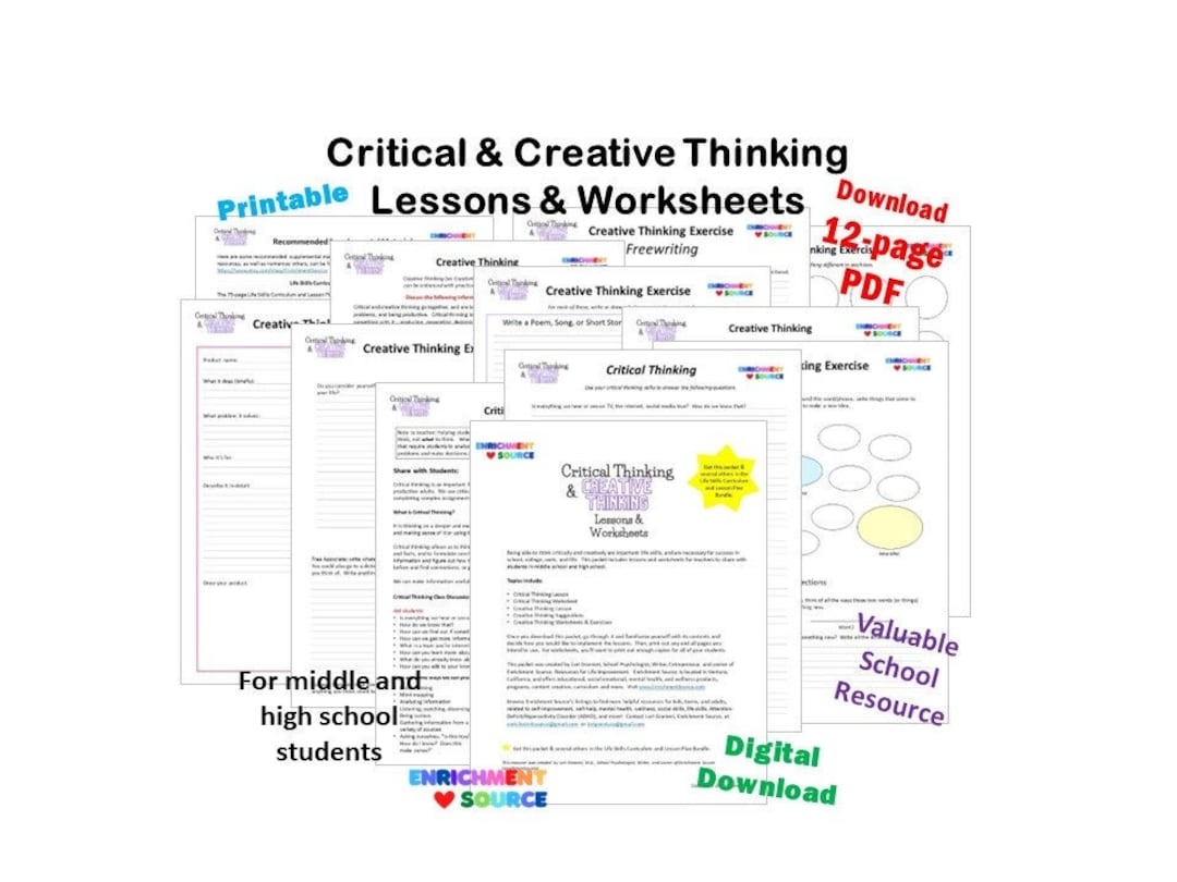 Creative And Critical Thinking Activities For Kindergarten PDF