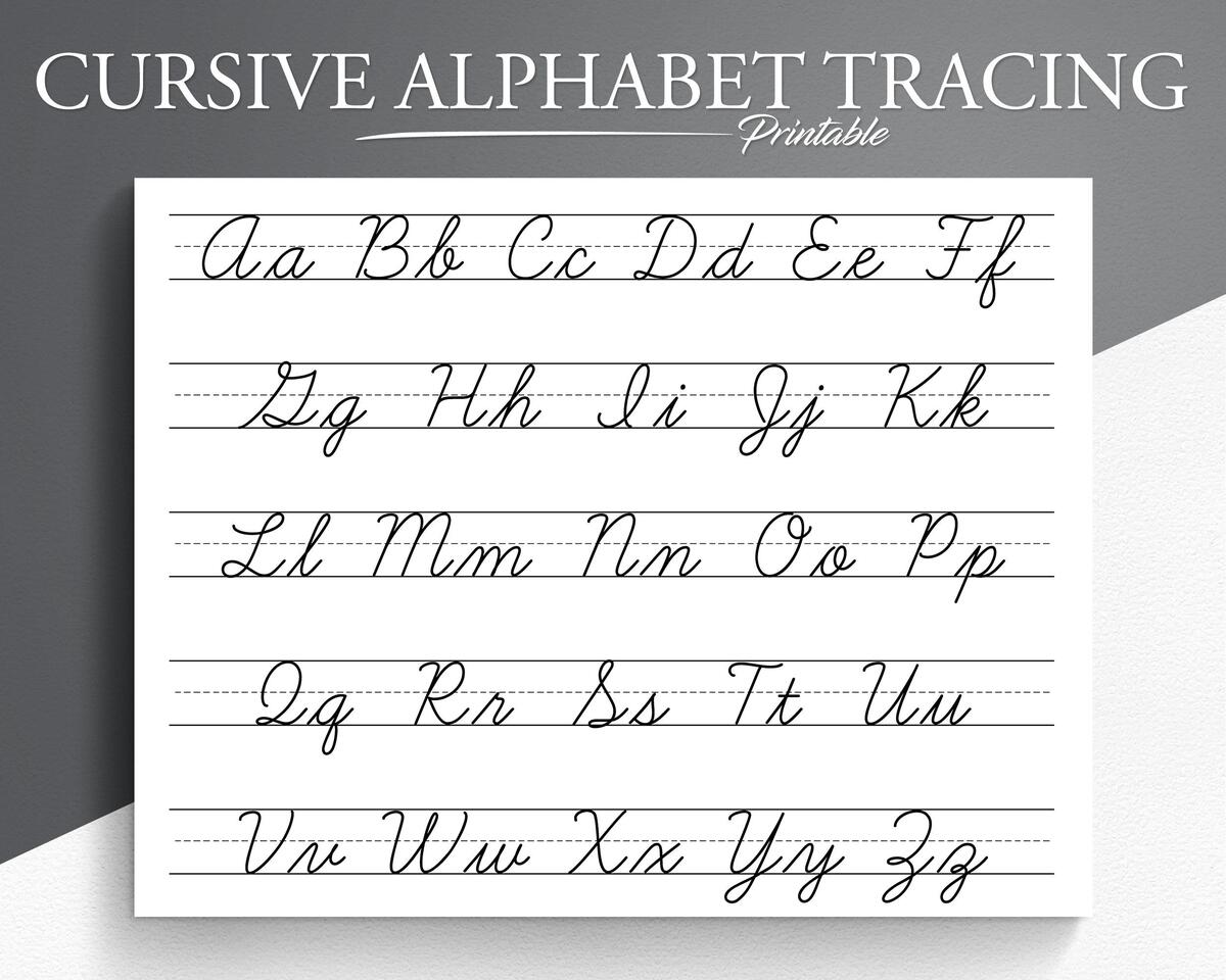 Printable Cursive Alphabet Worksheets Teach Beside Me