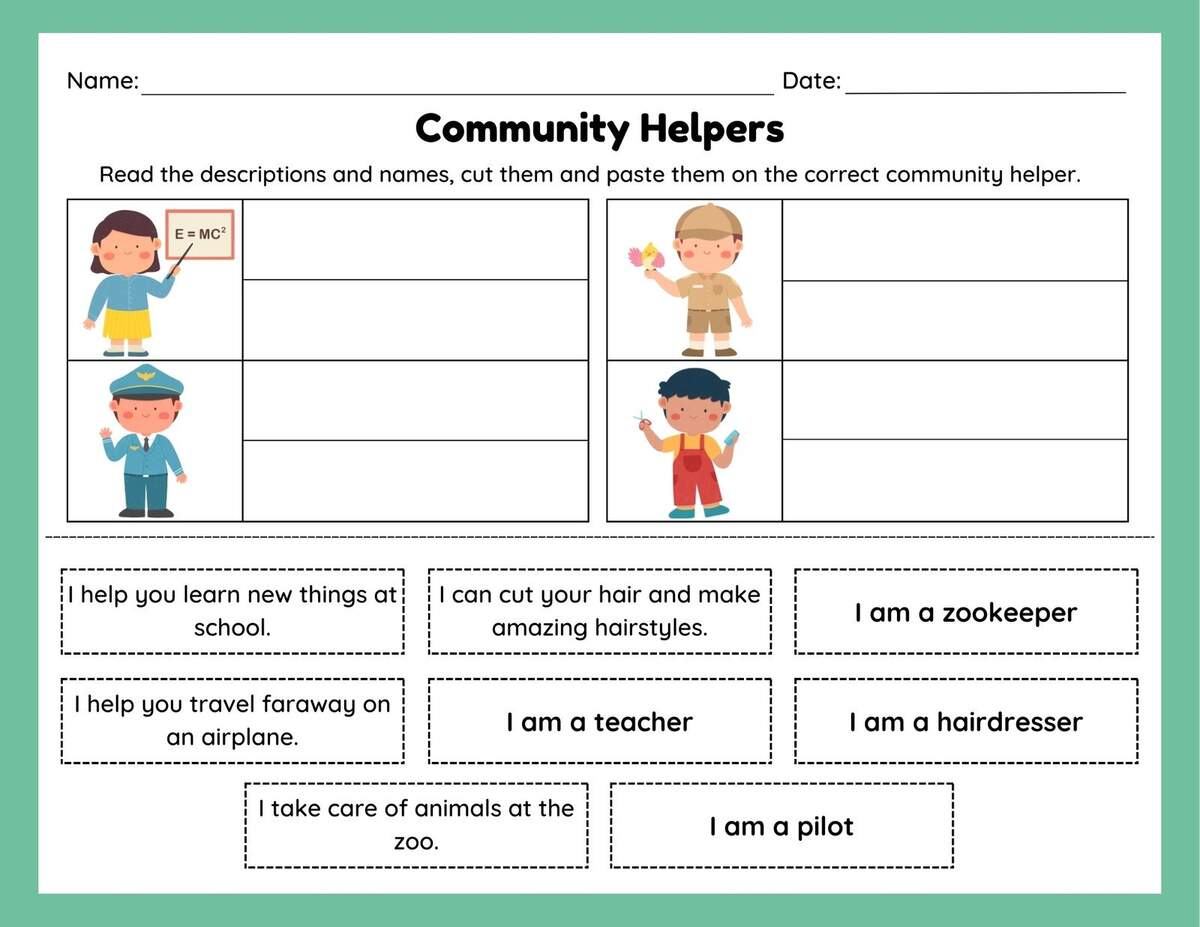 Customize 33 Kindergarten Community Helpers Worksheets Templates Online Canva Customize 33 Kindergarten Community Helpers Worksheets Templates Online Canva