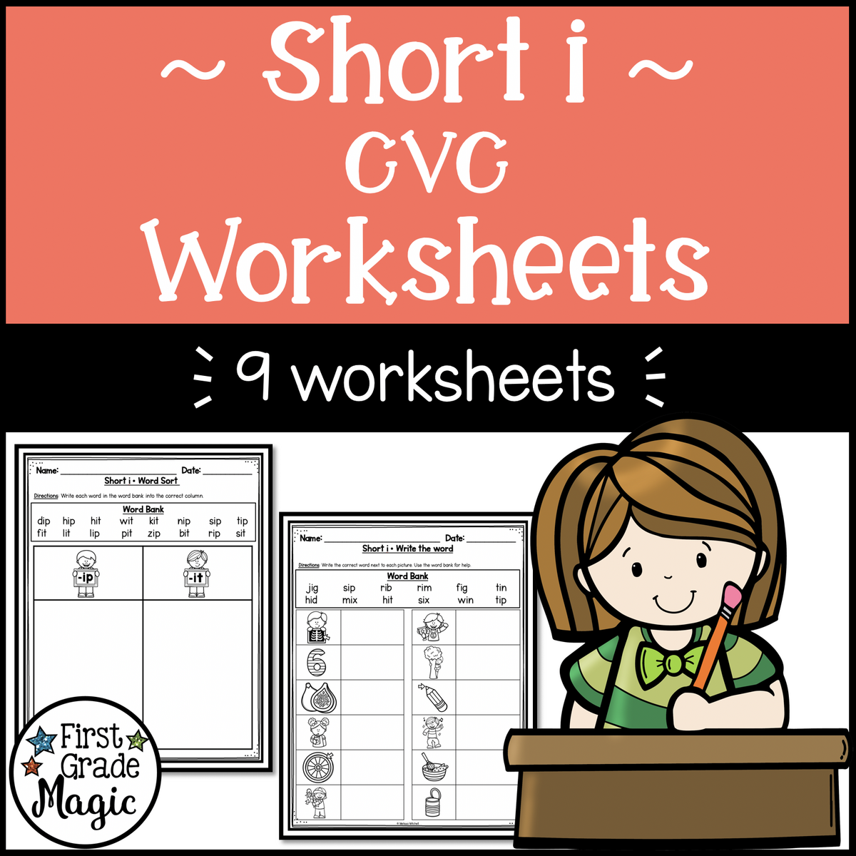 CVC Words Short I Phonics Worksheets Made By Teachers