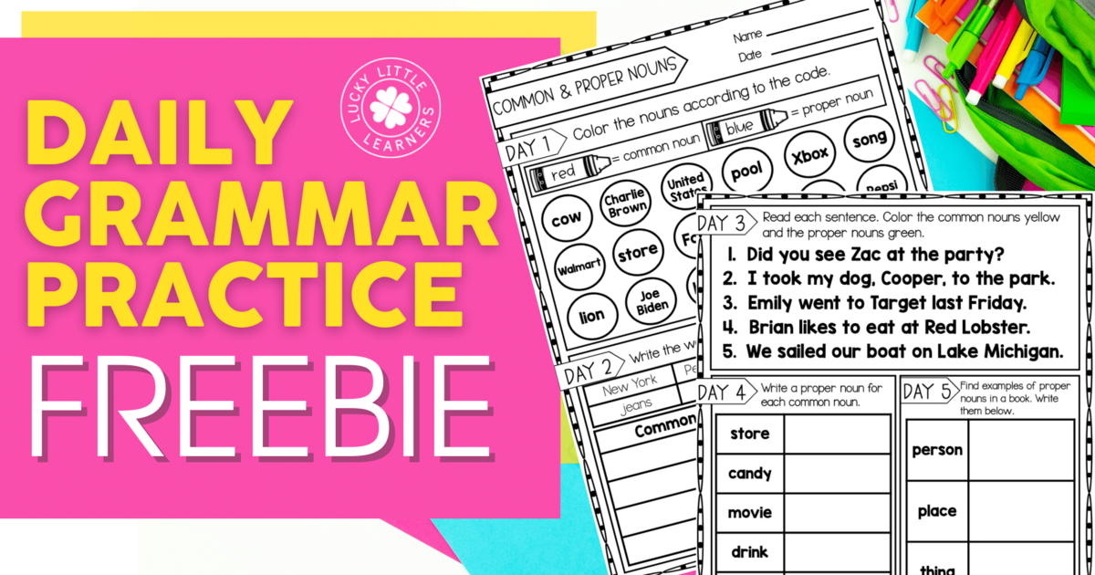 Daily Grammar Practice For 4th Grade Grammar Worksheets Spiral Review