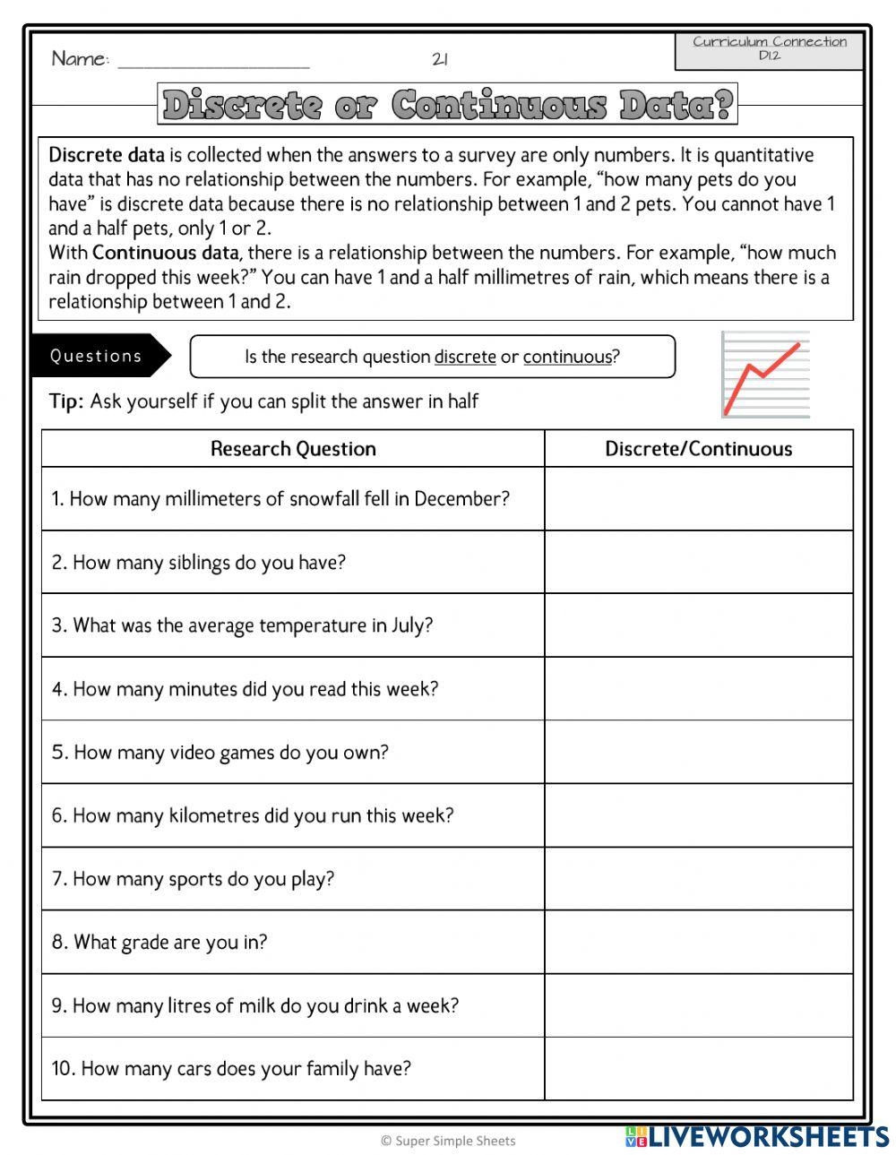Discrete Vs Continuous Data Worksheet Understanding The Differences