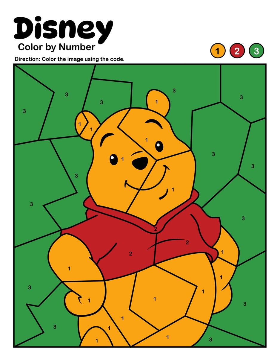 Disney Color By Number Kids Activity Zone Disney Color By Number Kids Activity Zone