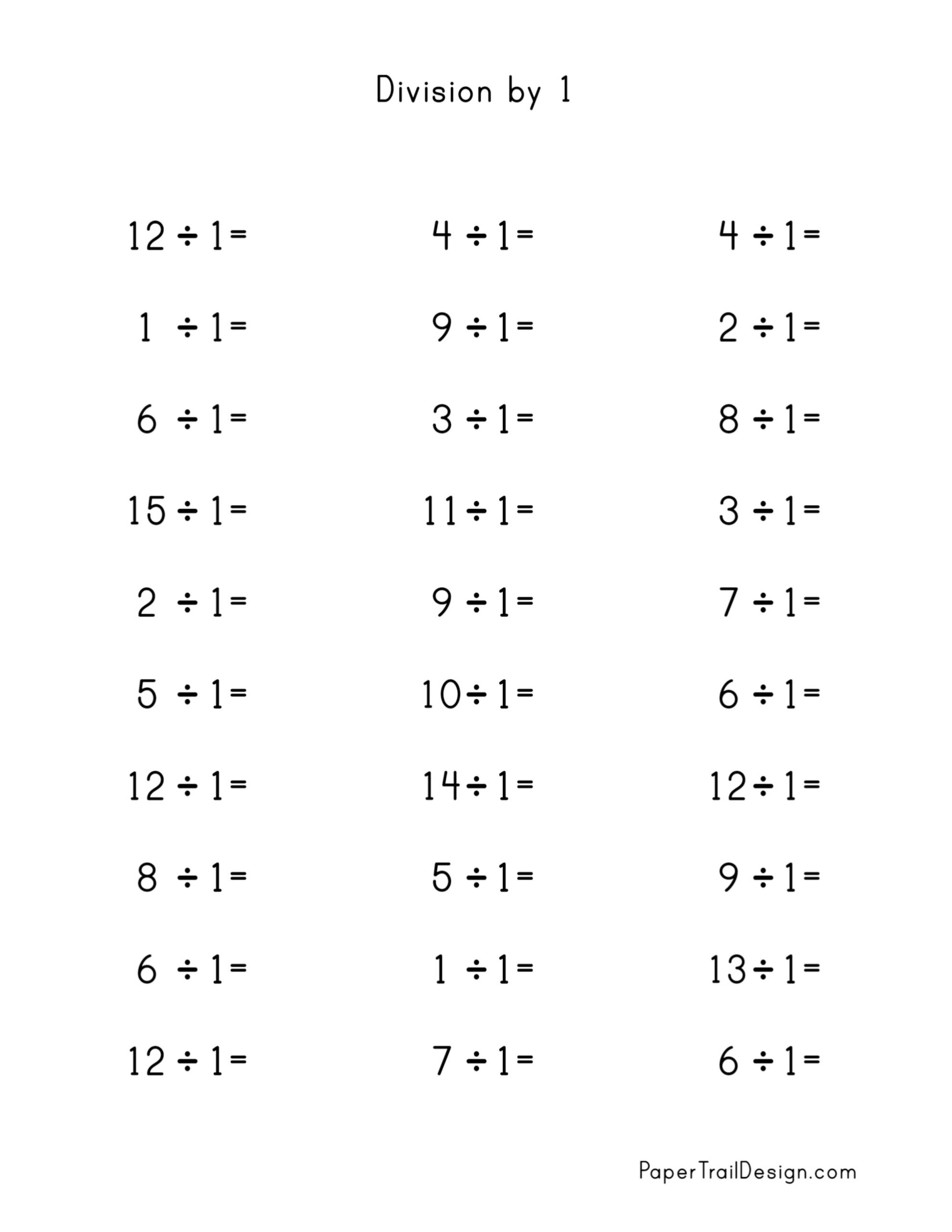 Division Worksheets For Division Facts 1 12 Paper Trail Design Division Worksheets For Division Facts 1 12 Paper Trail Design
