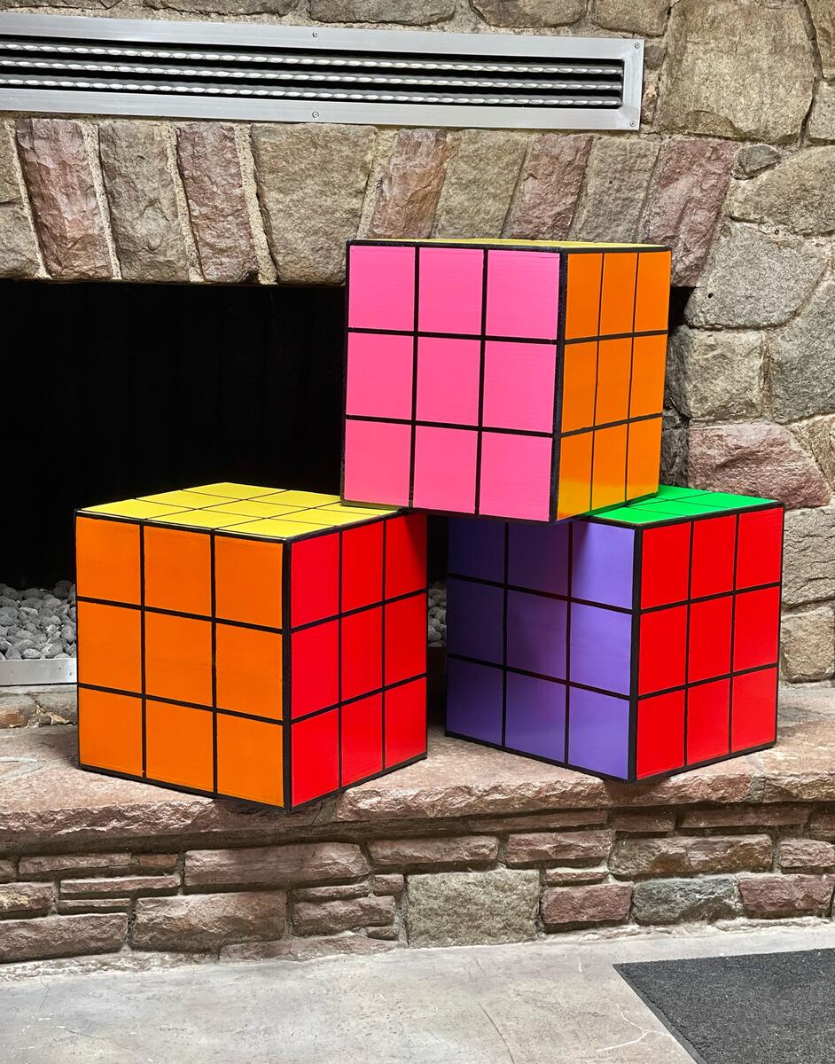 DIY Oversized Rubik S Cubes For Epic 80 S Party Decor