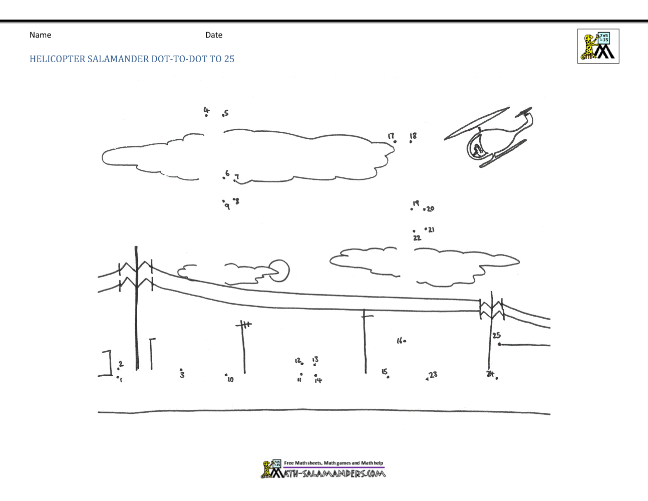 Dot To Dot Printable Up To 30