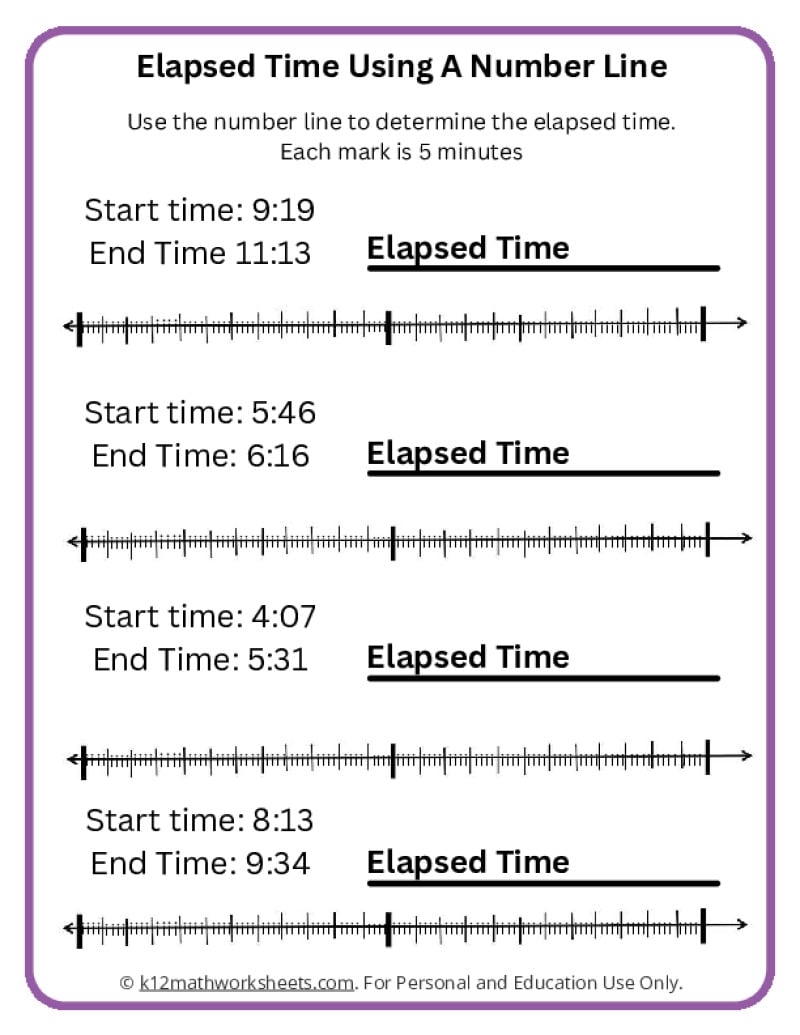 Elapsed Time Worksheets K12 Math Worksheets
