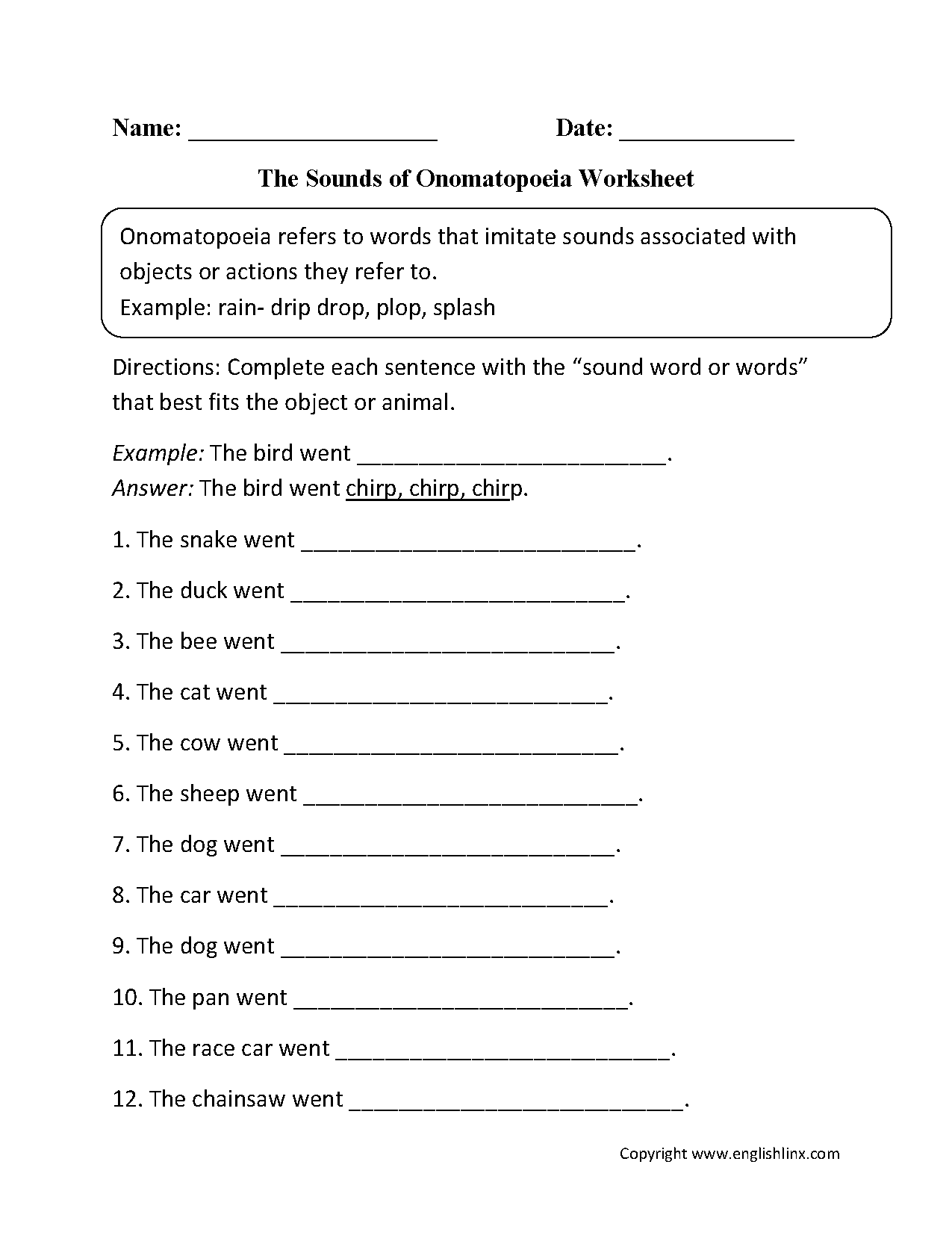 Poetic Devices Worksheet 5 Reading Activity