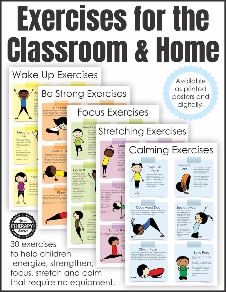 Exercises For The Classroom And Home PDF Version Your Therapy Source