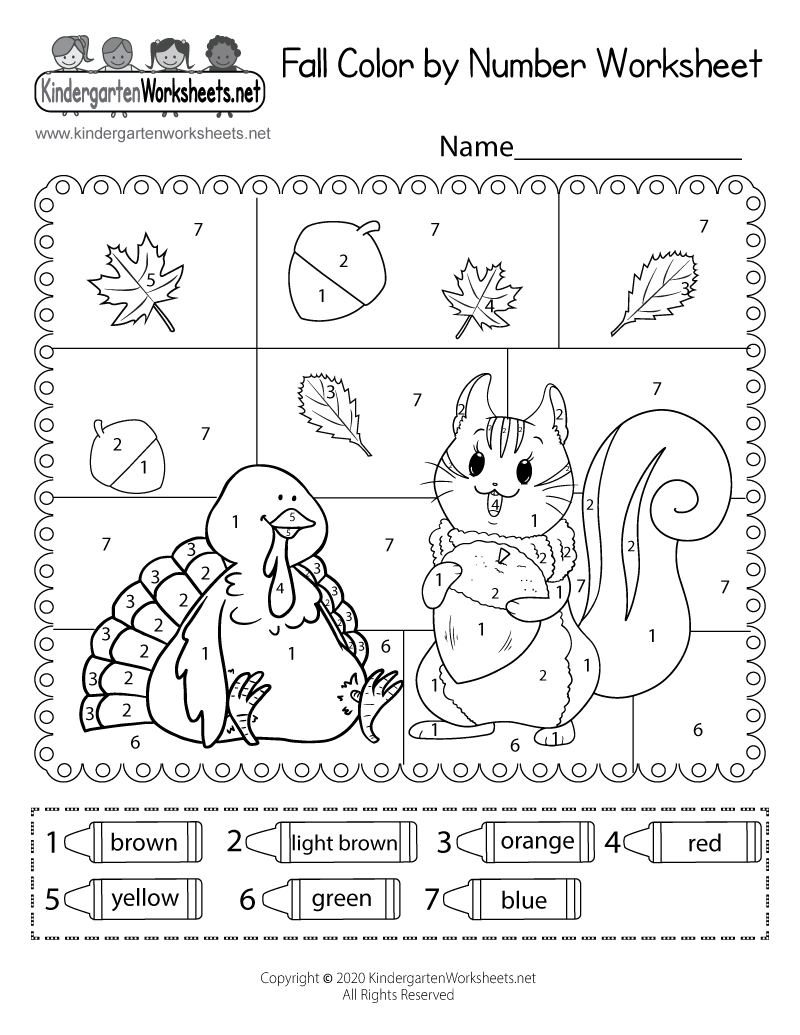 Fall Color By Number Printables For Kids Cute Coloring Pages For Kids