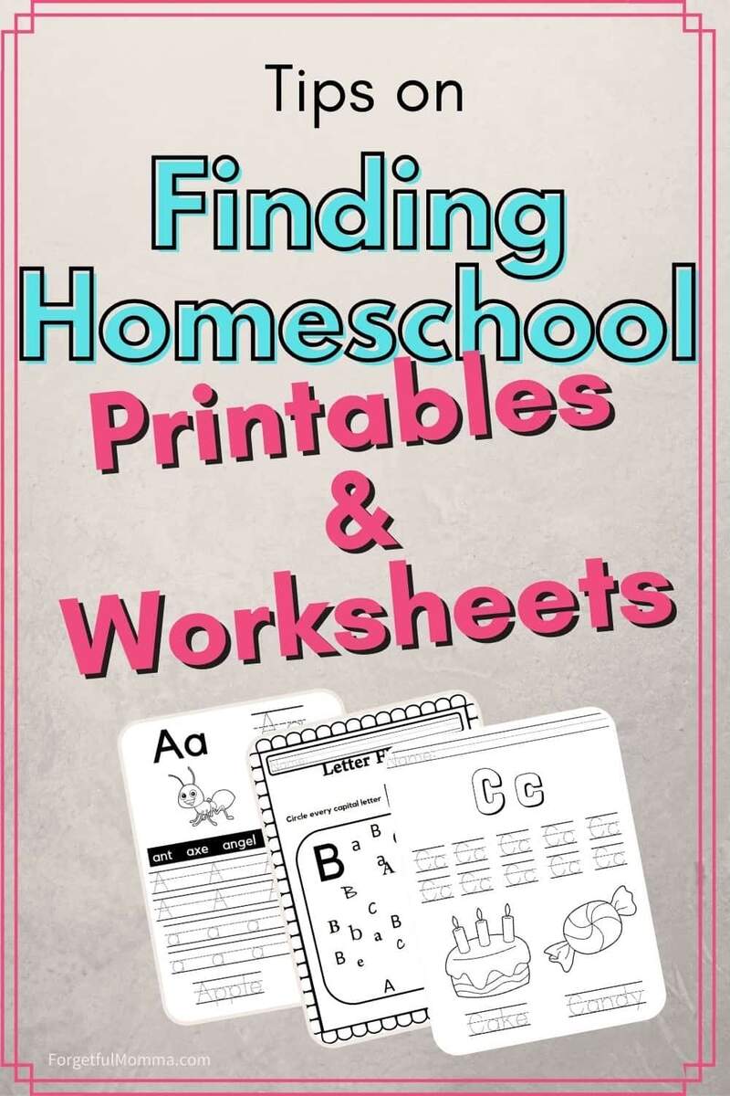 Finding Homeschool Printables And Resources Online