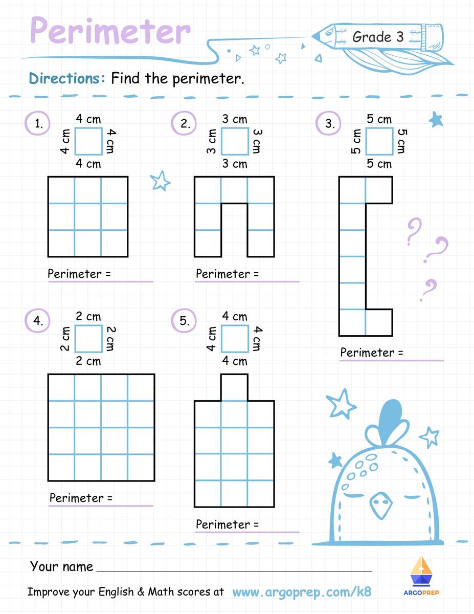 Finding Perimeter Area Worksheets Grade 3 ArgoPrep