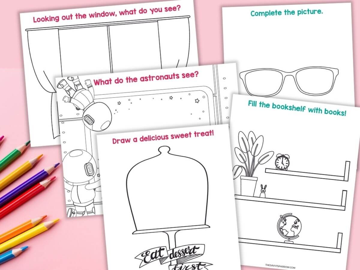 Printable Spring Finish The Drawing Worksheets For Preschool