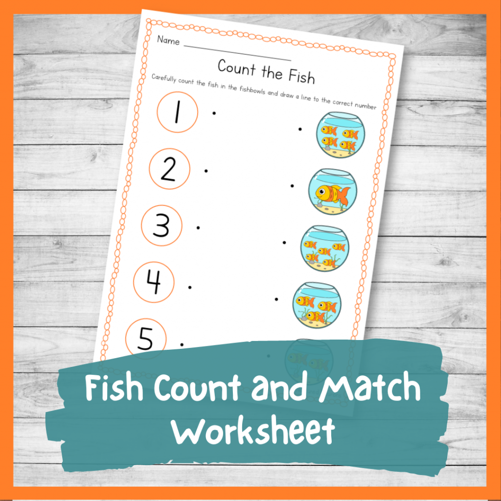 Fish Count And Match Worksheet For Preschool And Kindergarten 1 5 Nurtured Neurons Fish Cut Match Worksheets Numbers 1 5 By PreKautism TPT