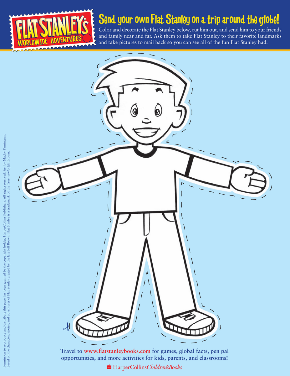 Flat Stanley S Template From The Flat Stanley Books Site Casual Travelers Flat Stanley S Template From The Flat Stanley Books Site Casual Travelers