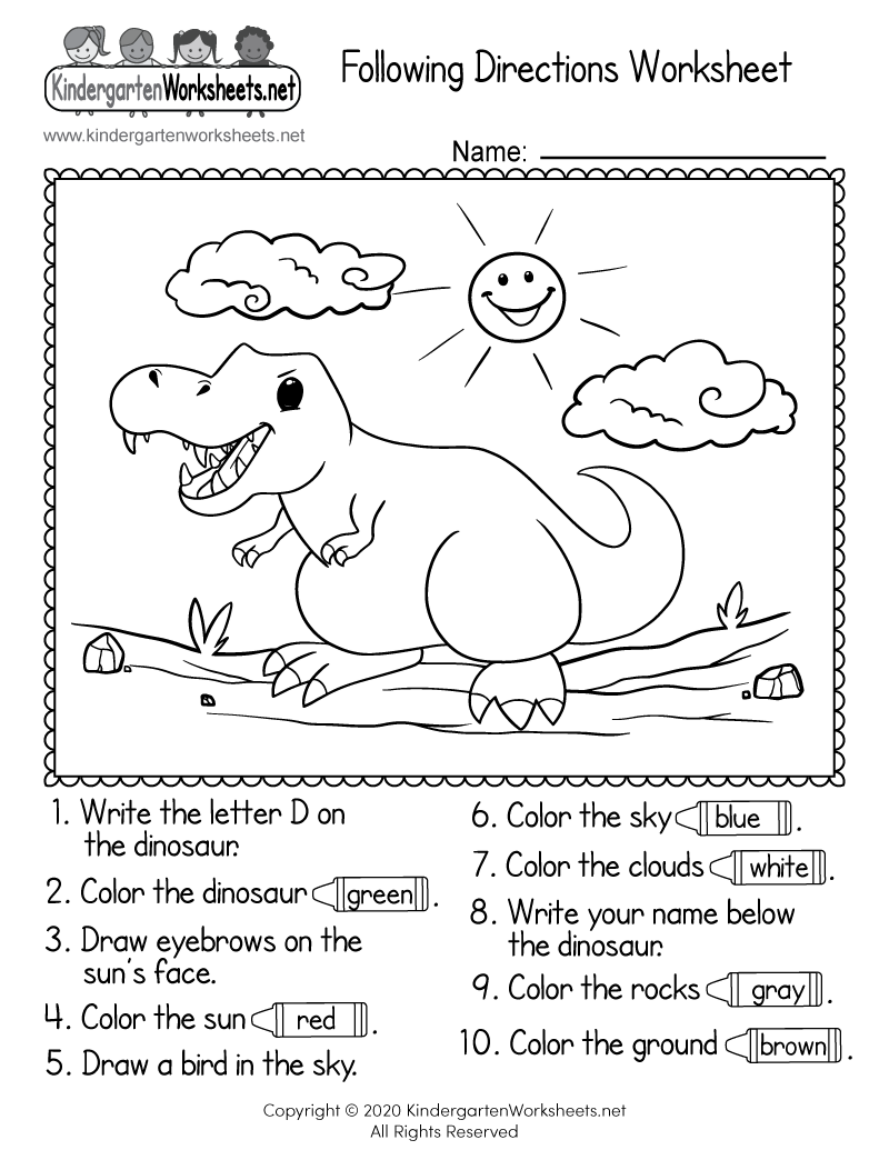 Following Directions Worksheets Superstar Worksheets