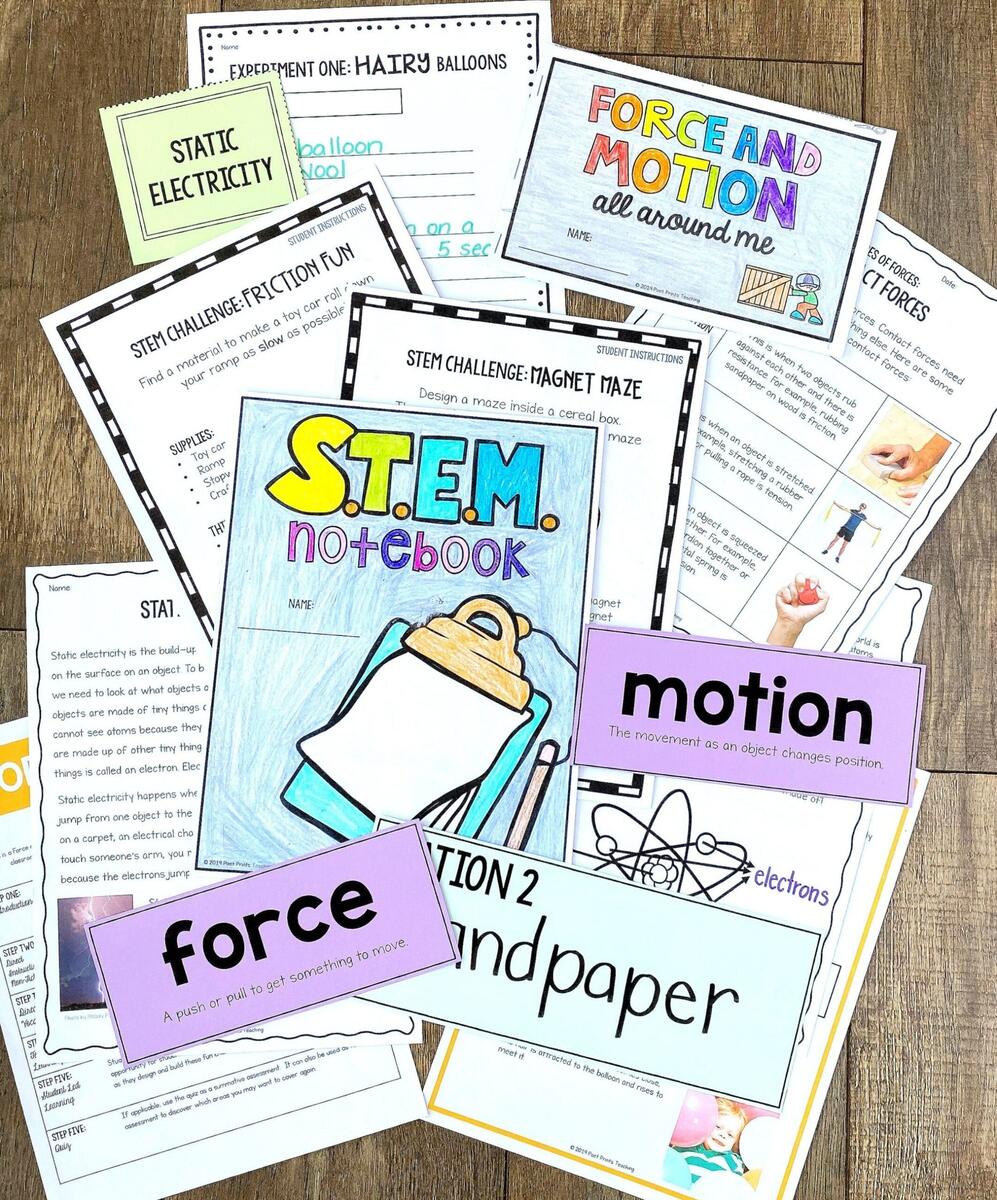 Easy Forces And Motion Unit Physical Science Worksheets Priceless Ponderings