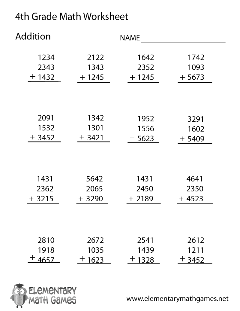 Fourth Grade Addition Worksheet FREE PRINTABLE MULTIPLICATION WORKSHEETS WonkyWonderful
