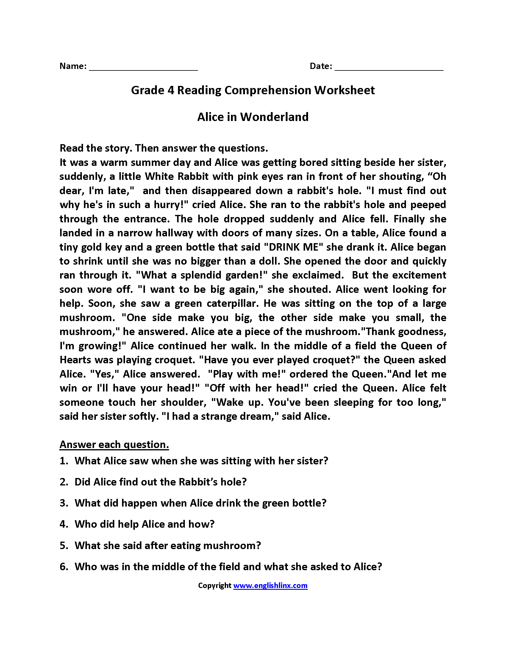Free Free Printable 4th Grade Reading Comprehension Worksheet Download Free Free Printable 4th Grade Reading Comprehension Worksheet Png Images Free Worksheets On Clipart Library