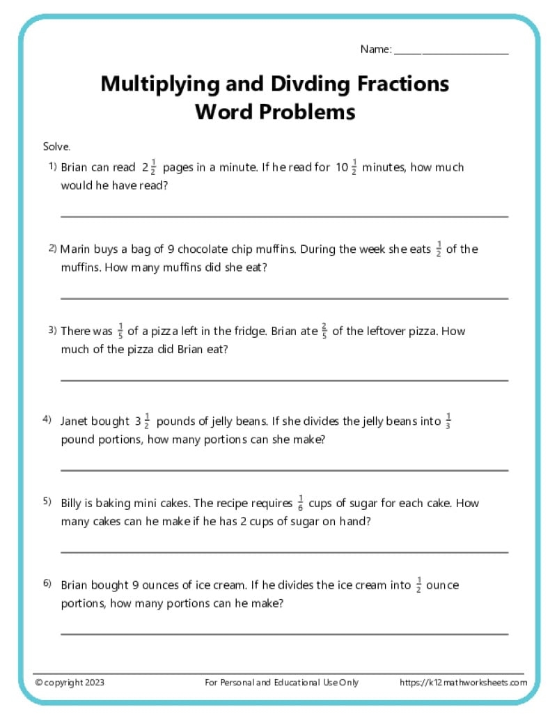 Free Worksheets For Ratio Word Problems Worksheets Library