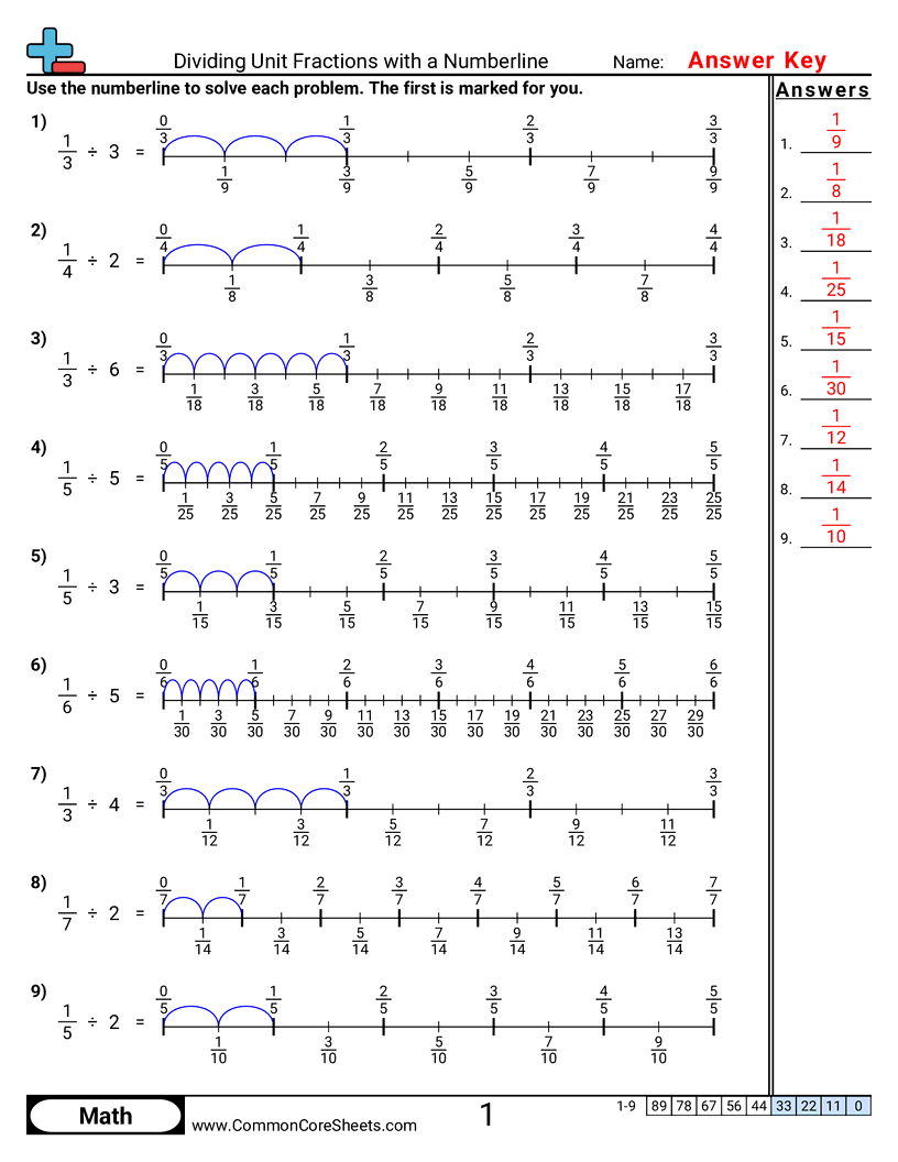 Fraction Worksheets