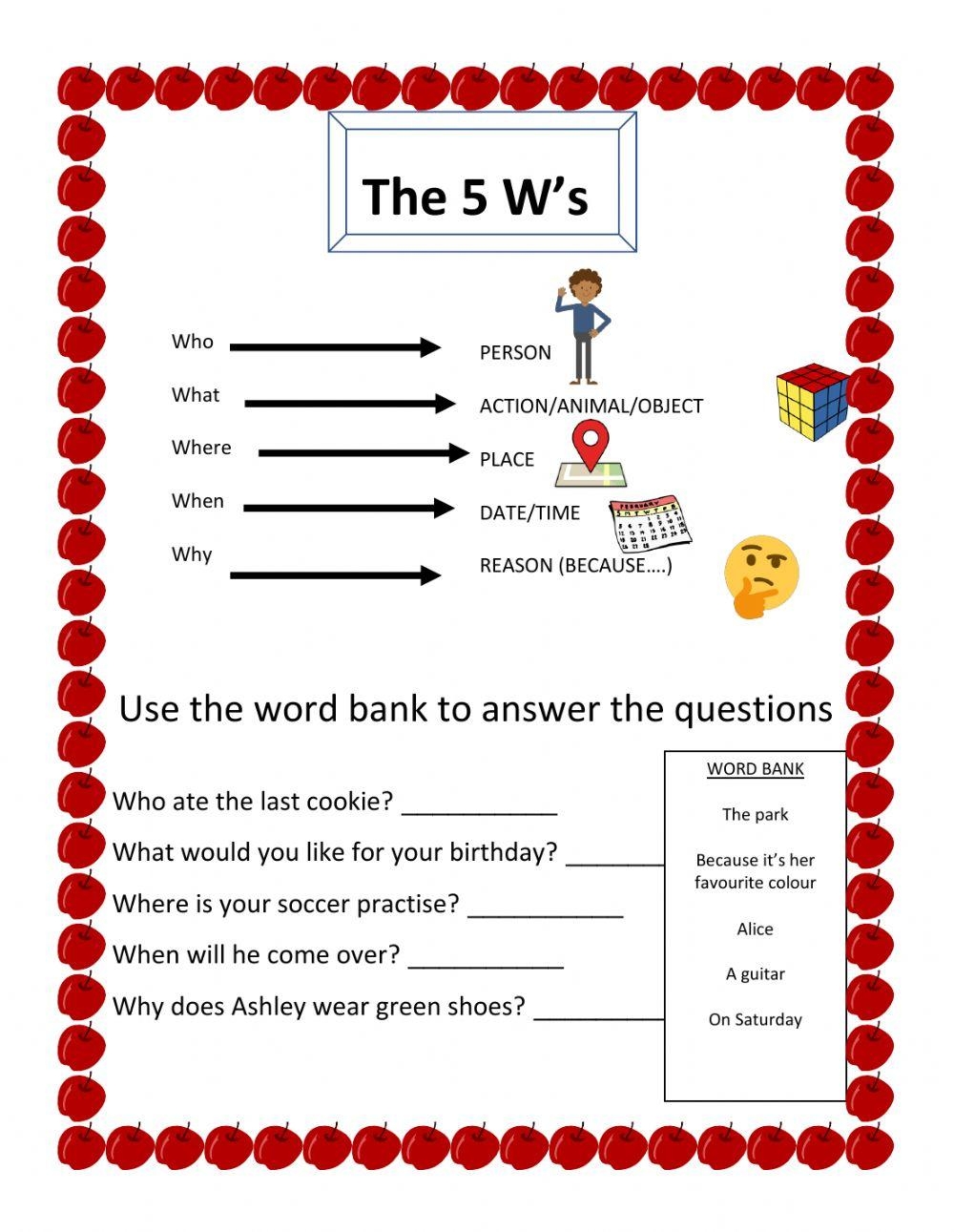 Free 5ws Worksheet Download Free 5ws Worksheet Png Images Free Worksheets On Clipart Library