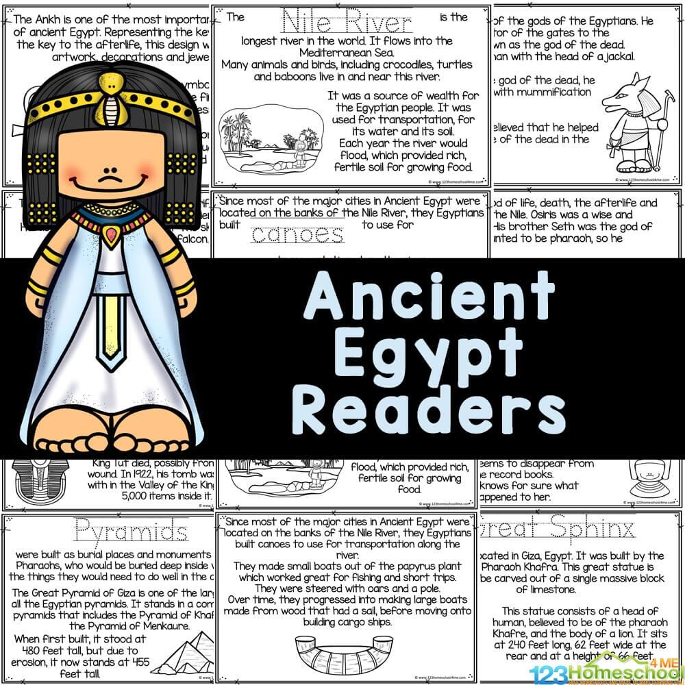 FREE Ancient Egypt Printable Reader For Kids Great Pyramids Of Giza Fact Sheet For Early Readers World Landmarks Made By Teachers