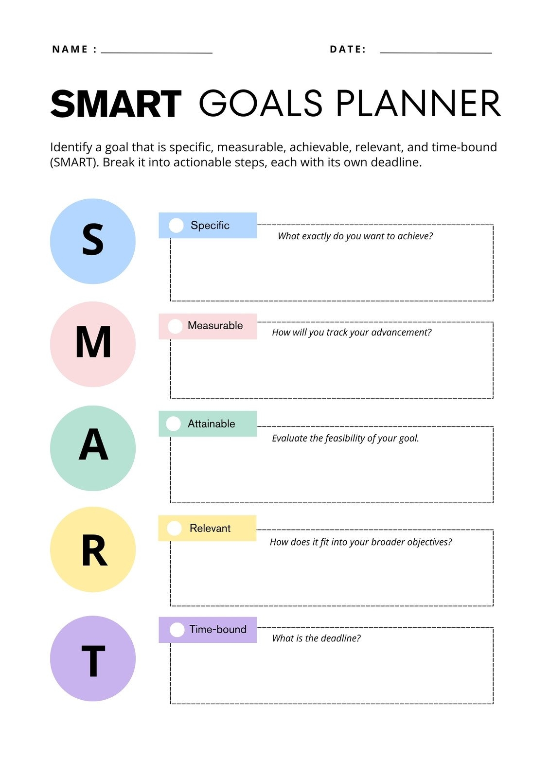Free Goal Setting Printable Simple Living Mama