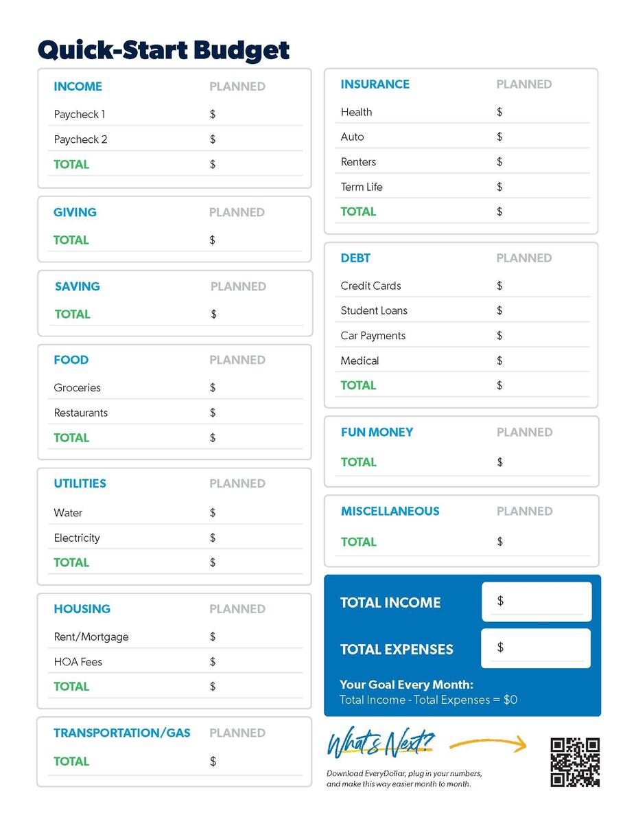 Dave Ramsey Budget Percentages Template Printable Pdf Download Dave Ramsey Ramsey Solutions Etsy