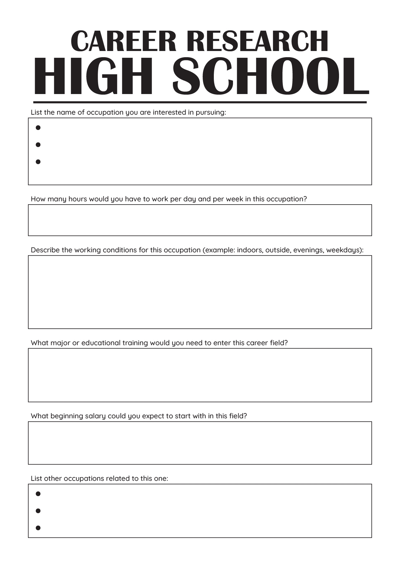 Free Career Research Worksheet Download Free Career Research Worksheet Png Images Free Worksheets On Clipart Library
