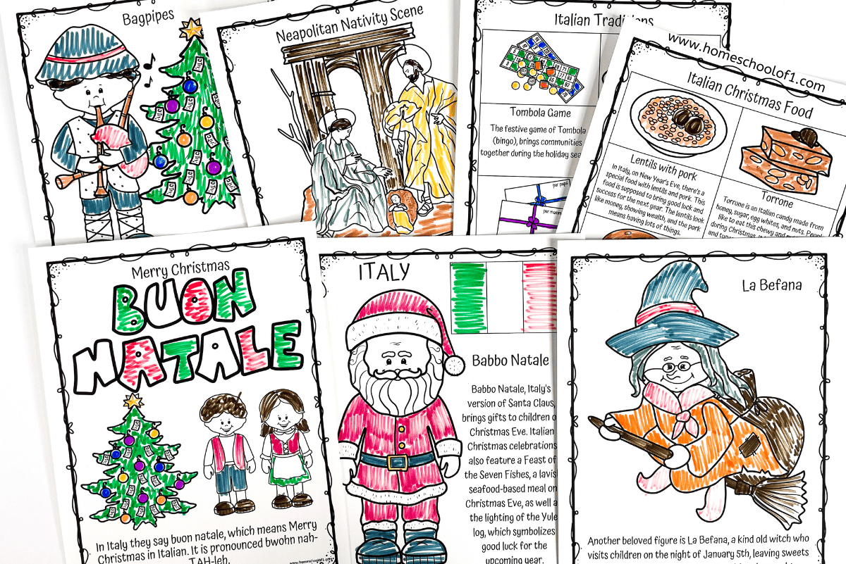 Free Christmas In Italy Worksheets
