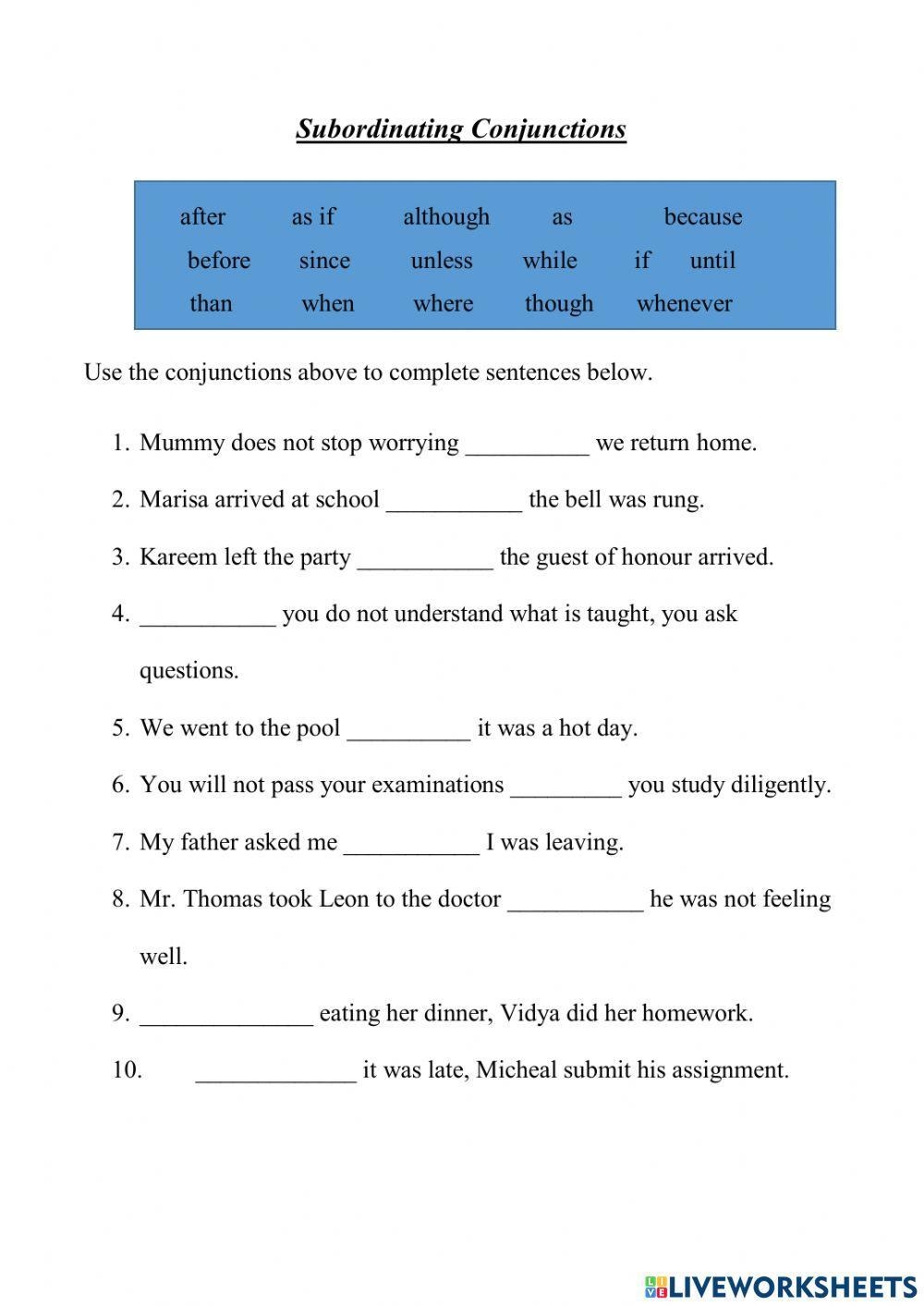 Free Conjunction Worksheet 6th Grade Download Free Conjunction Worksheet 6th Grade Png Images Free Worksheets On Clipart Library