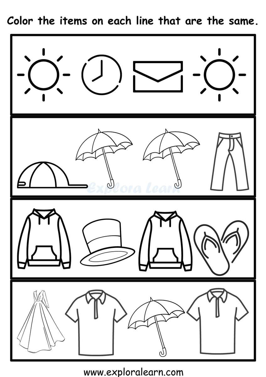 Free Exploralearn Worksheets Seasons Worksheets Seasons Type 3