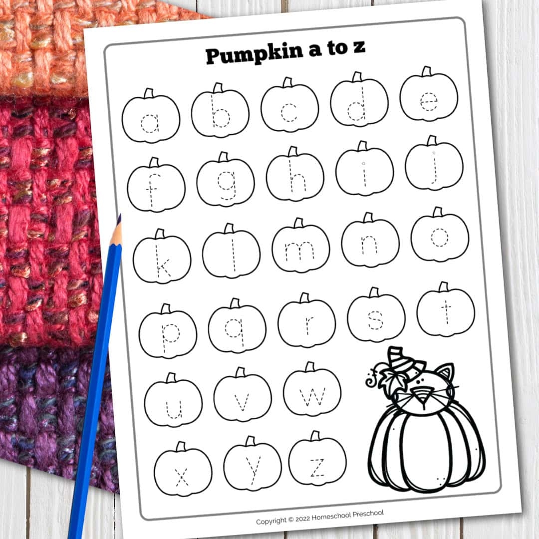 FREE Fall Letter Tracing Printables For Pre K Kindergarten