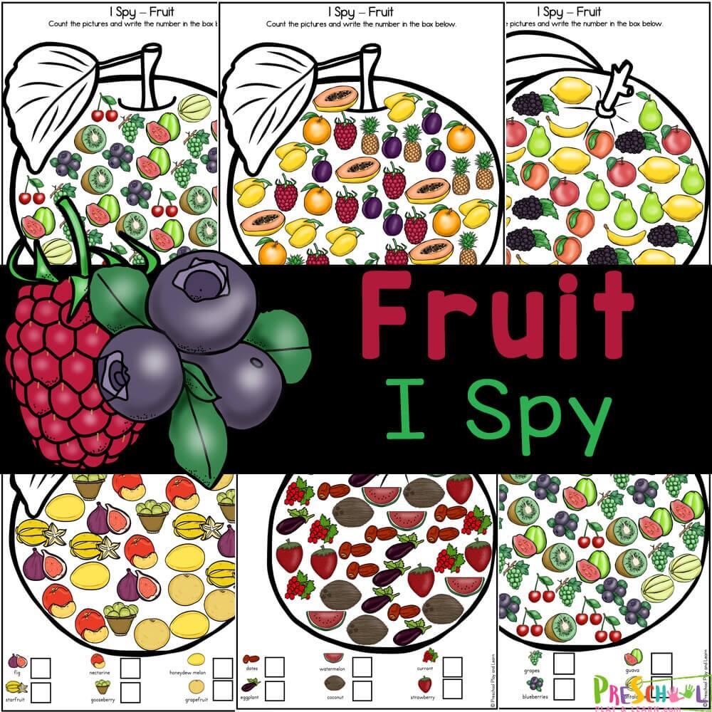 FREE I Spy Fruits Printable Worksheet For Preschool Free Counting Fruits Worksheet For Preschool