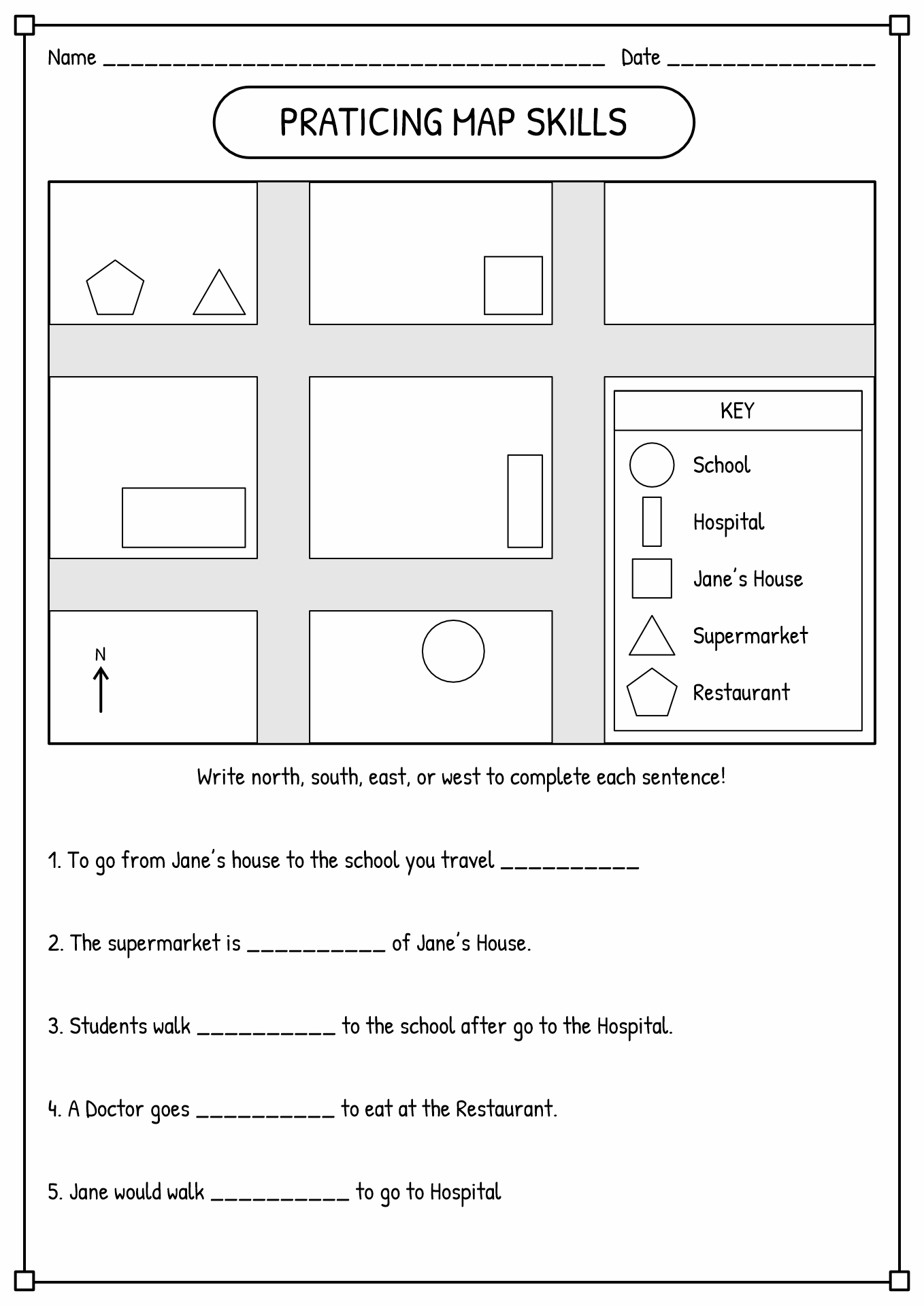 Free Map Reading Worksheet 4th Grade Download Free Map Reading Worksheet 4th Grade Png Images Free Worksheets On Clipart Library