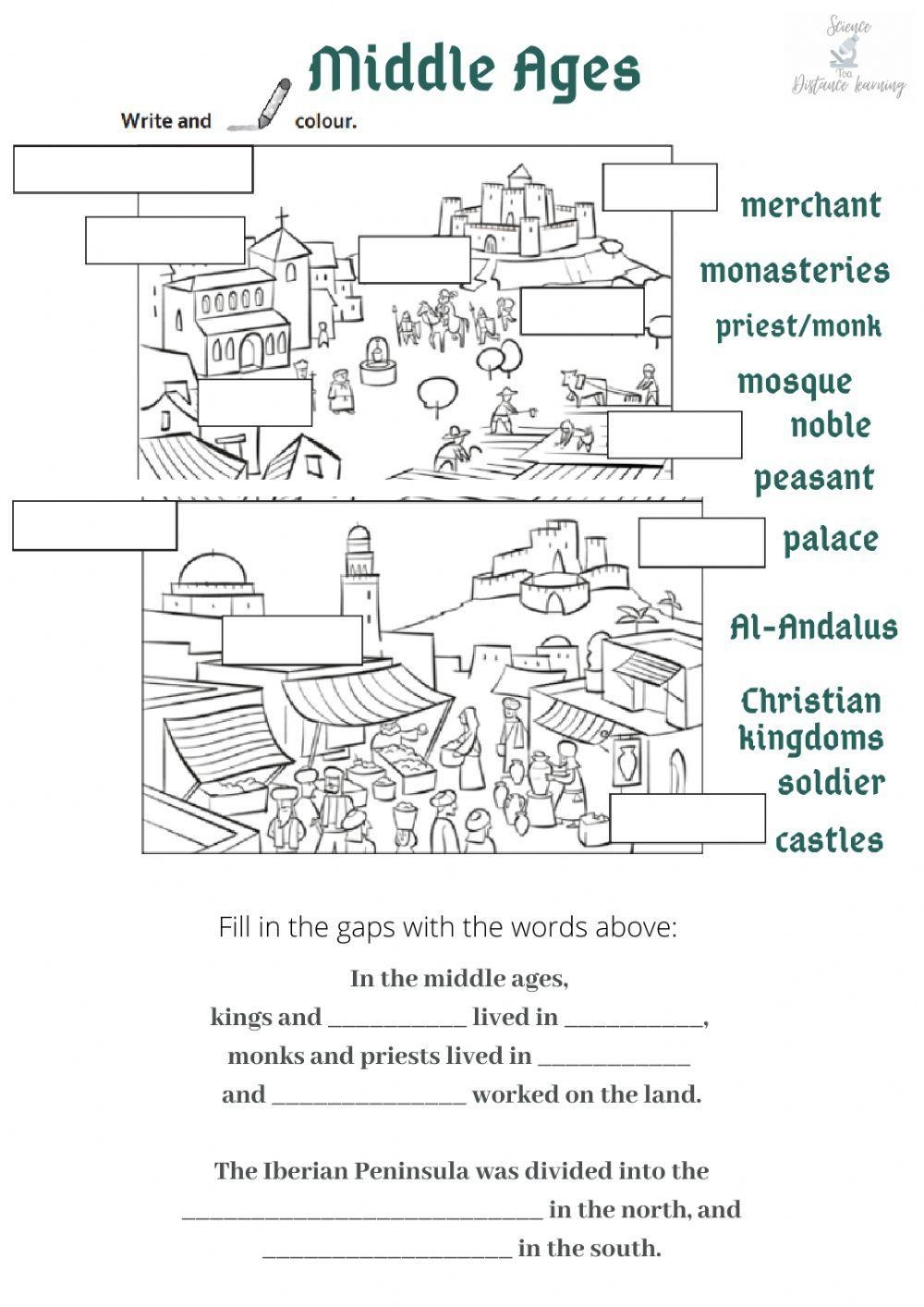 Early Middle Ages Word Search WordMint