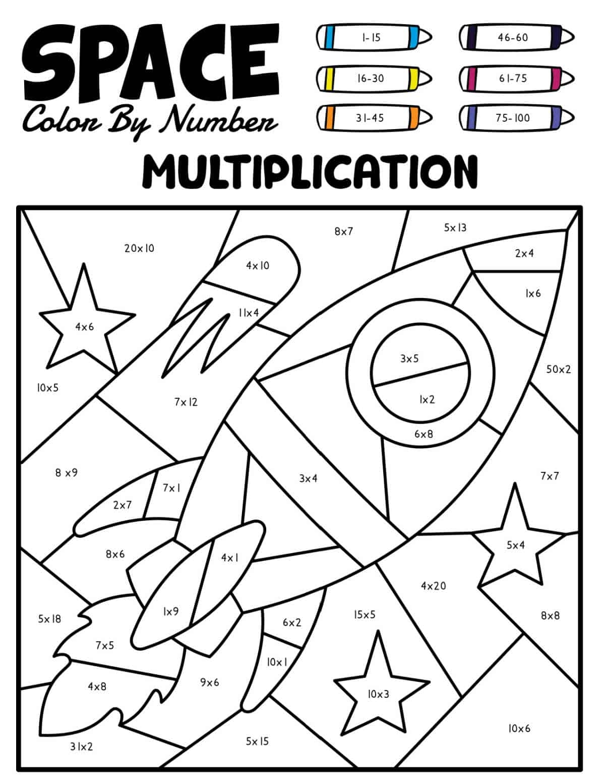 Free Multiplication Color By Number Math Color By Number Free Multiplication Color By Number Math Color By Number