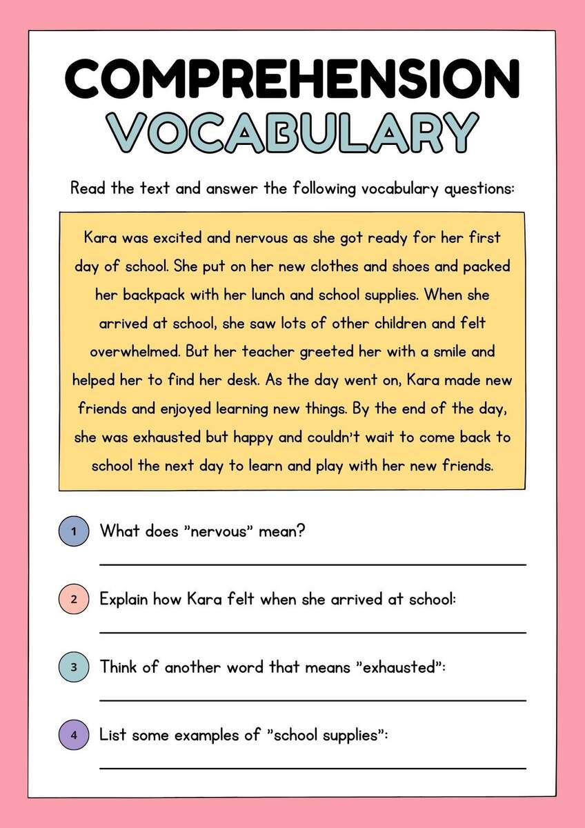 Free Printable 2nd Grade Reading Worksheet Templates Canva