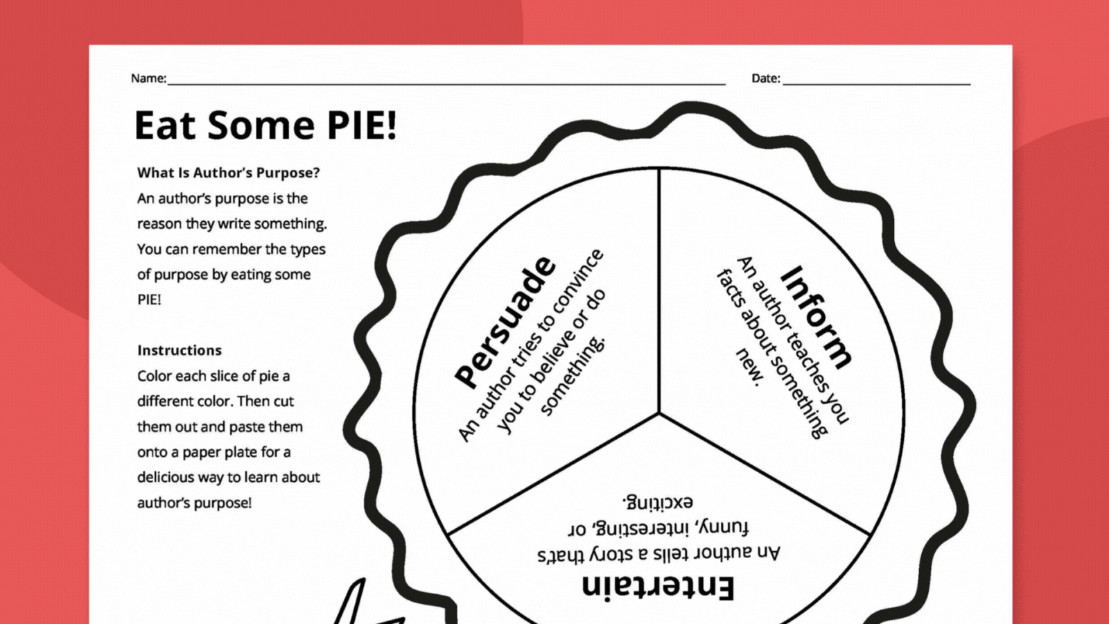 Free Printable Author S Purpose Worksheet Bundle 3 Activities We Are Teachers Free Printable Author S Purpose Worksheet Bundle 3 Activities We Are Teachers