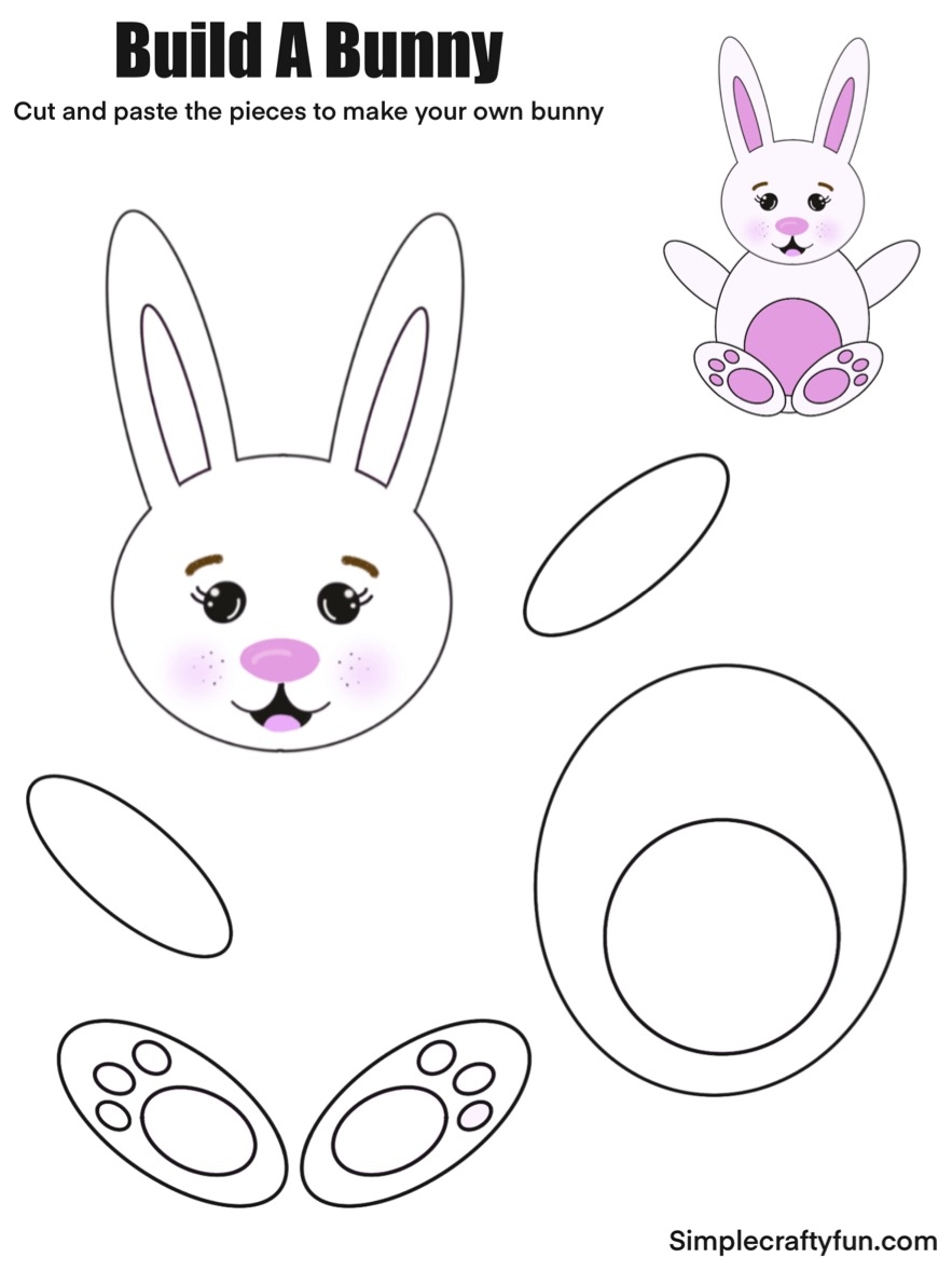 Free Printable Build A Bunny Craft For Kids Free Printable Build A Bunny Craft For Kids