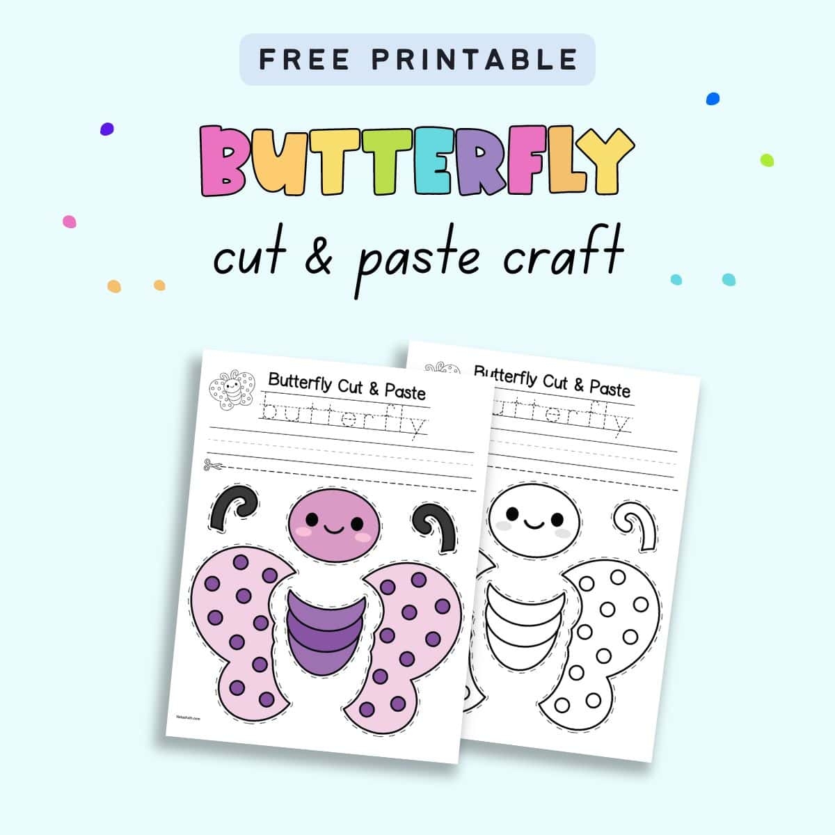 Free Printable Butterfly Craft Butterfly Cut Paste Craft The Artisan Life Free Printable Butterfly Craft Butterfly Cut Paste Craft The Artisan Life