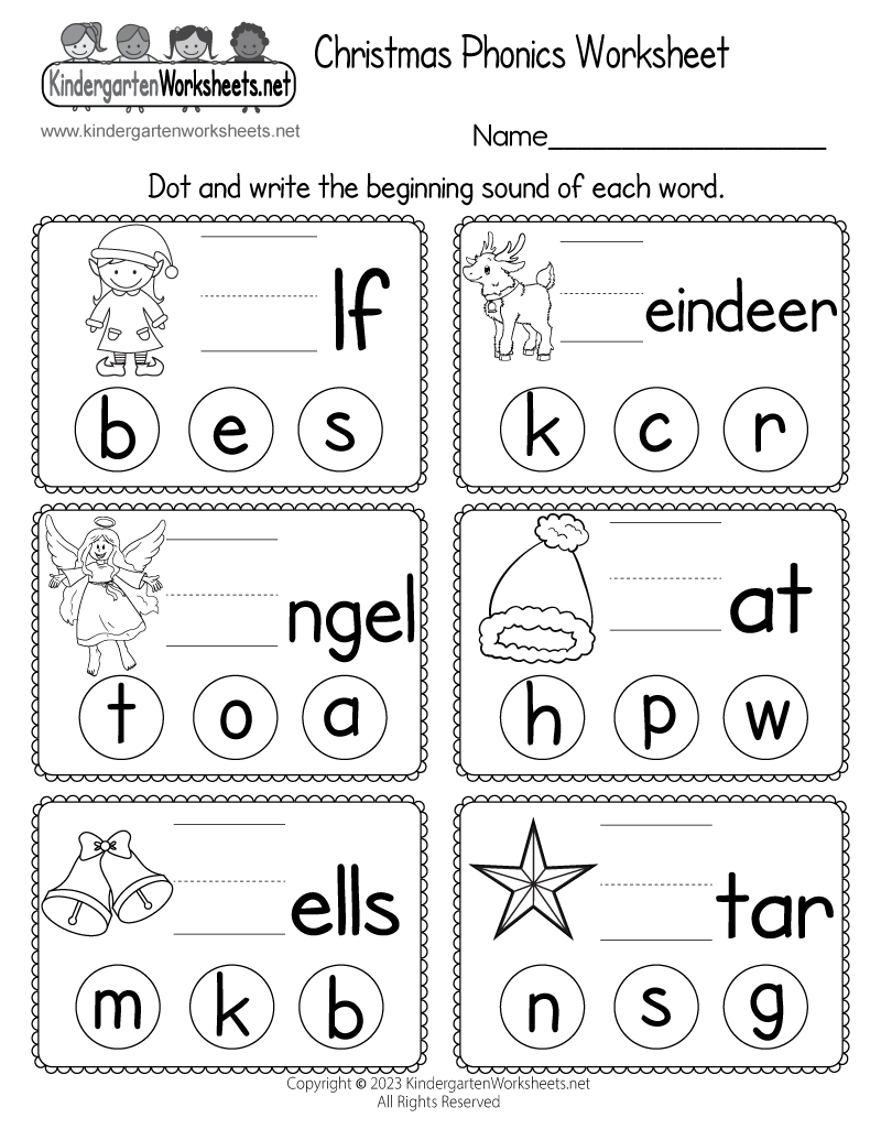 Christmas Tree Phonics Worksheet FREE Printable Literacy Learn